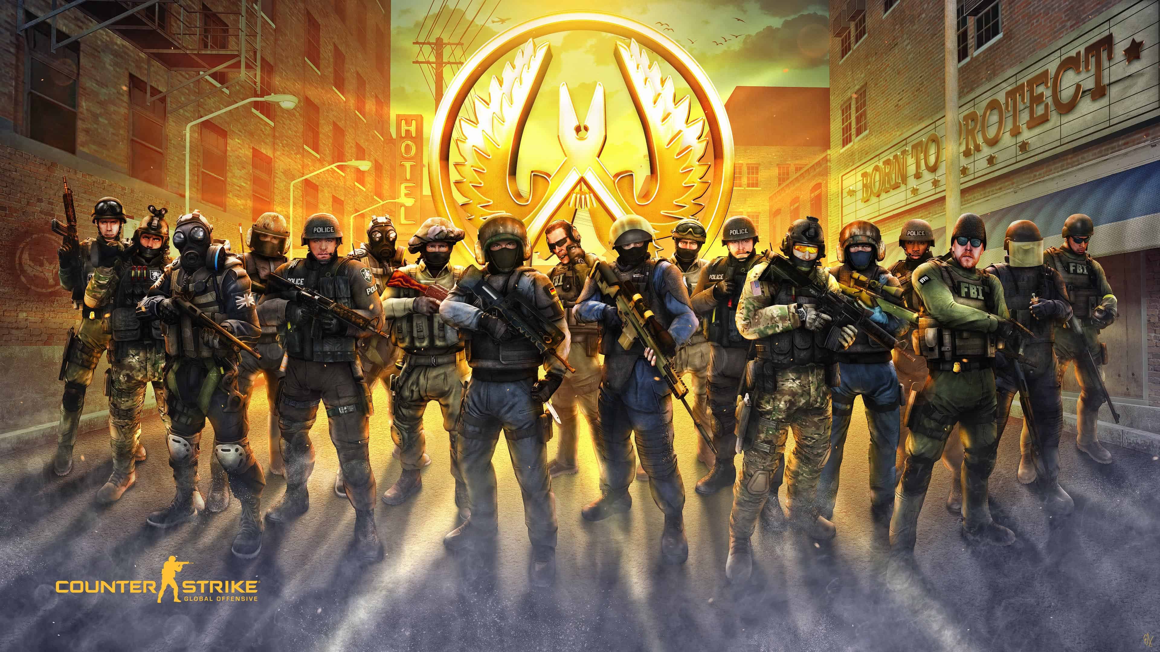 Squadra CS:GO soldati armati, 3840x2160 UHD, Monitor Gaming