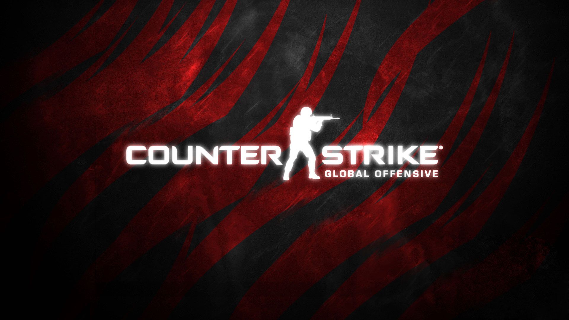 Logo Counter-Strike Global Offensive rosso, 1920x1080 Full HD, Monitor Gaming