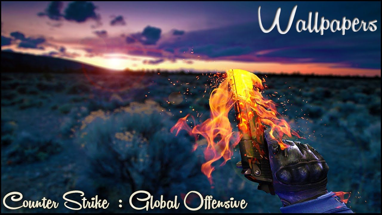 Coltello in fiamme al tramonto, 1280x720 HD, Desktop
