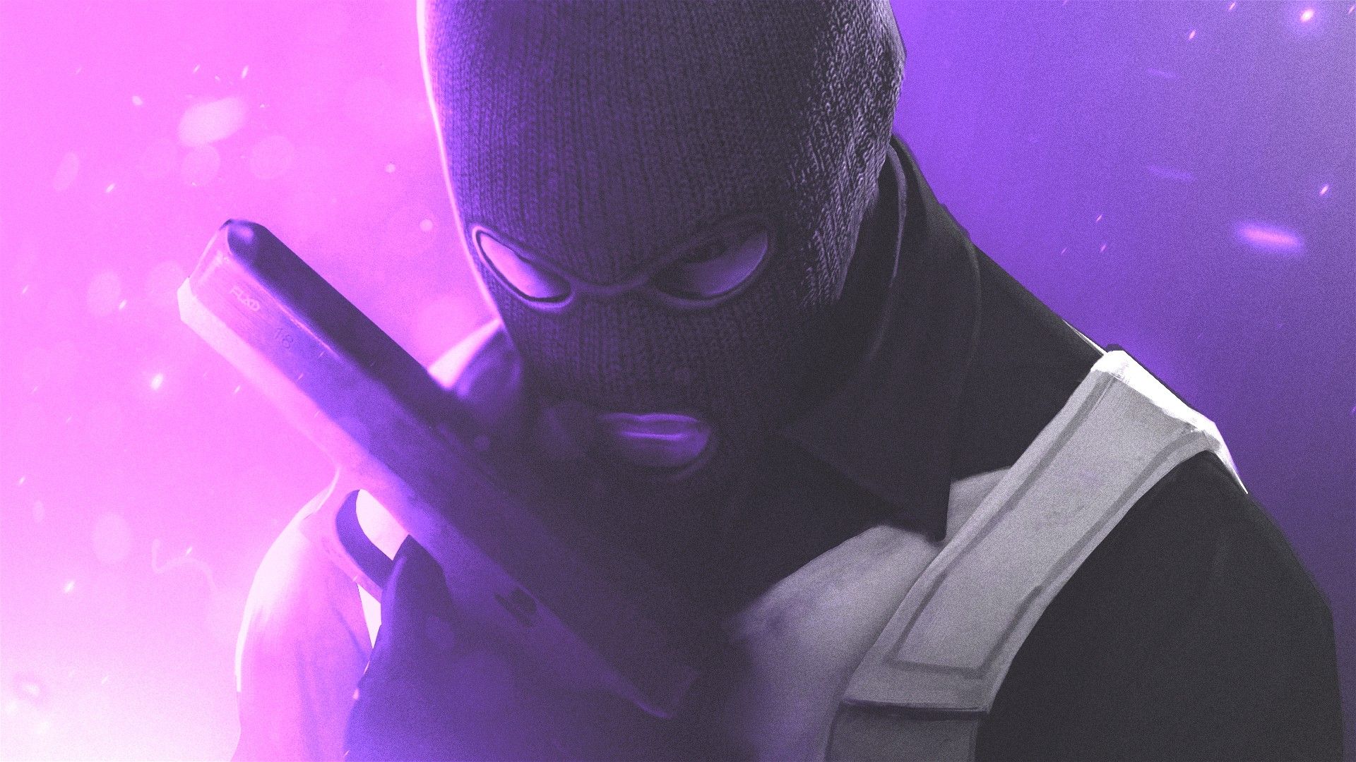 Personaggio con passamontagna e pistola, 1920x1080 1080p, PC