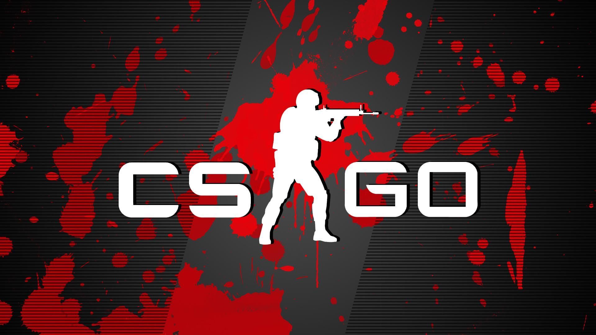 Logo CS:GO con schizzi rossi, 1920x1080 1080p, PC