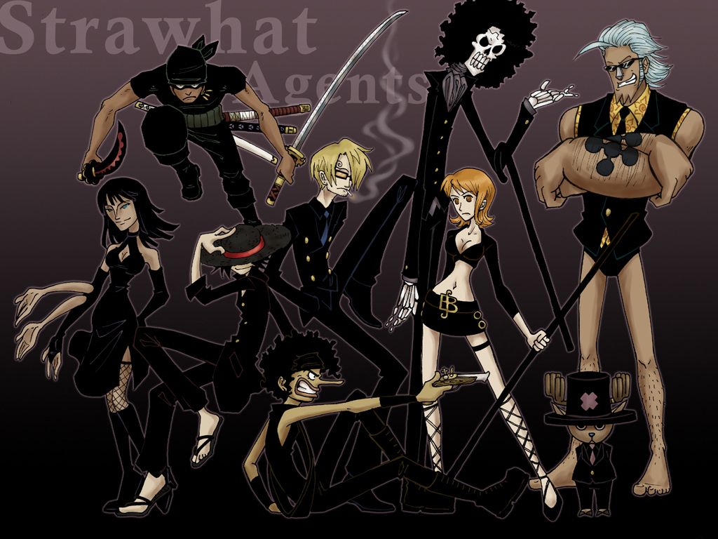 CP9 One Piece silhouette personaggi, 1280x720 720p, PC