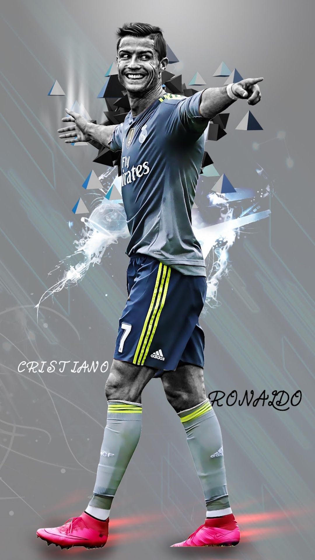 Cristiano Ronaldo Real Madrid, calcio, 1080x1920 Full HD Verticale, iPhone Pro
