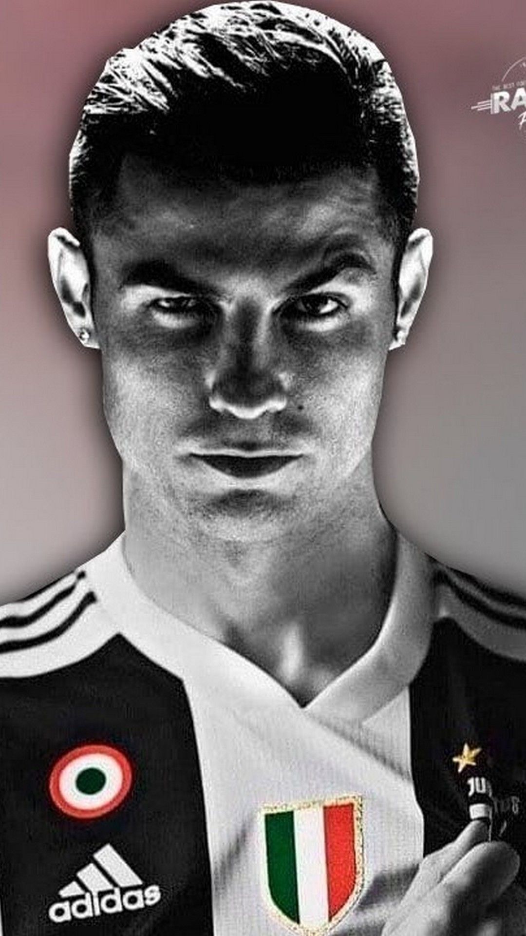 Cristiano Ronaldo Juventus bianco nero, 1080x1920 Full HD Verticale, iPhone Plus
