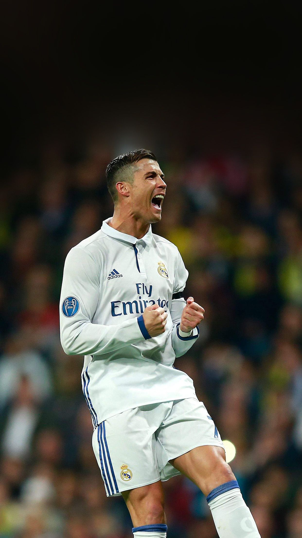 Ronaldo esulta maglia Real Madrid, Liga spagnola, 1242x2208 Full HD Verticale, iPhone Air