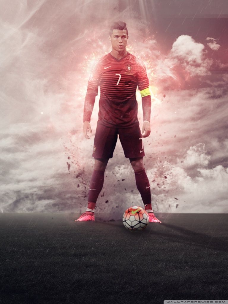 Cristiano Ronaldo Portogallo calcio, 768x1024 Verticale, iPhone