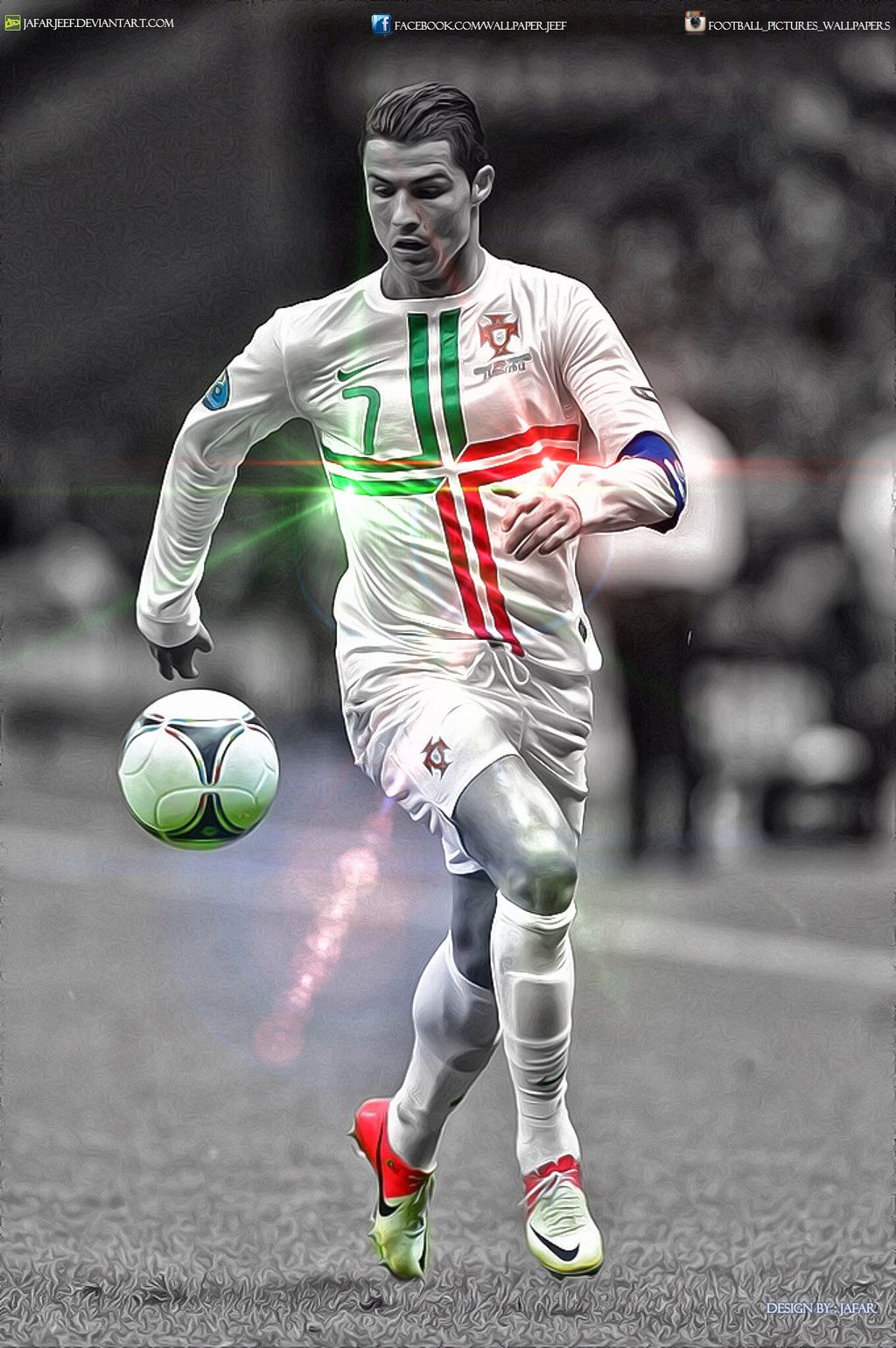 Ronaldo Portogallo calciatore luci, 1024x1540 Verticale, iPhone Air