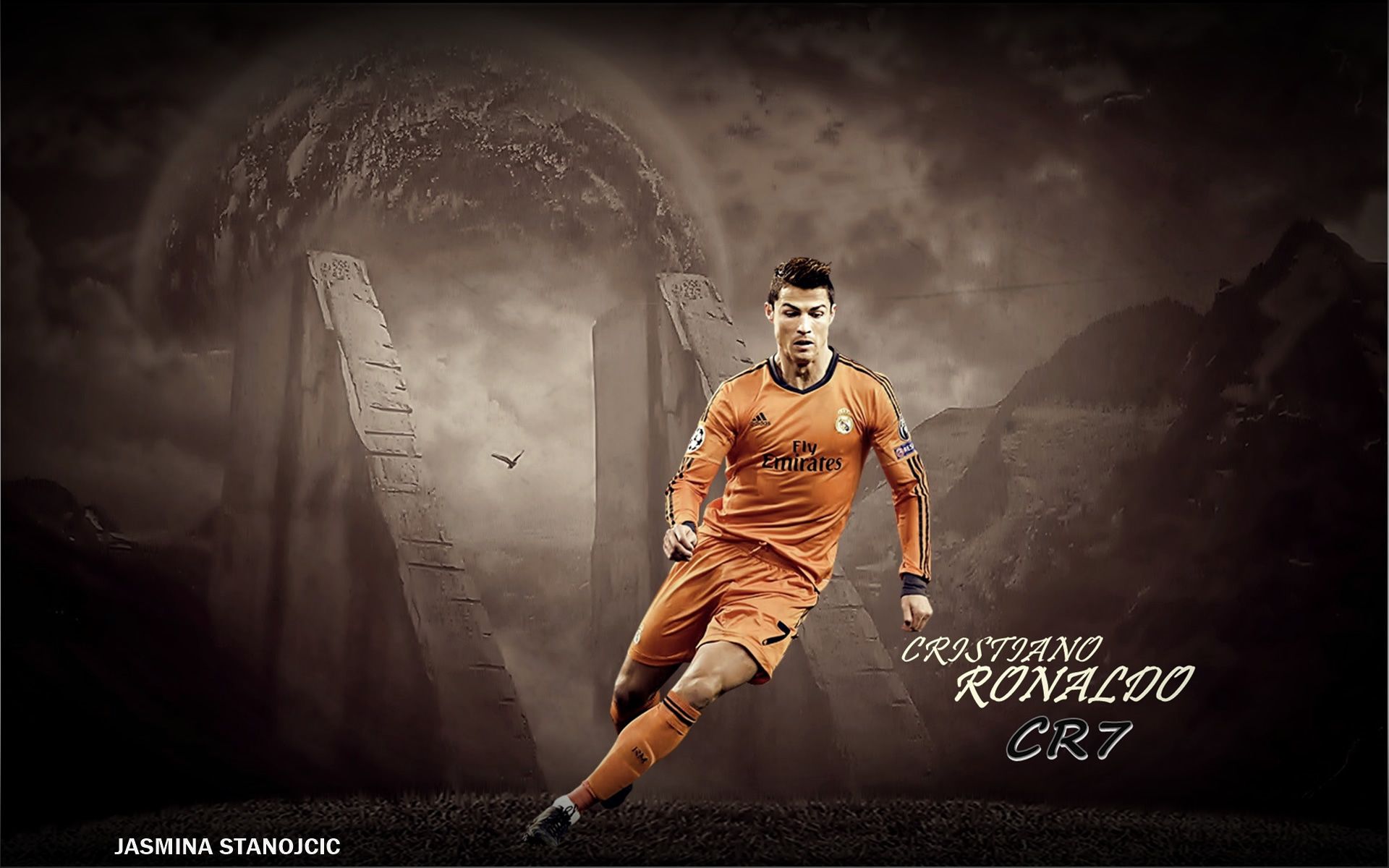 Cristiano Ronaldo Real Madrid arancione, 1920x1200 WUXGA, Desktop