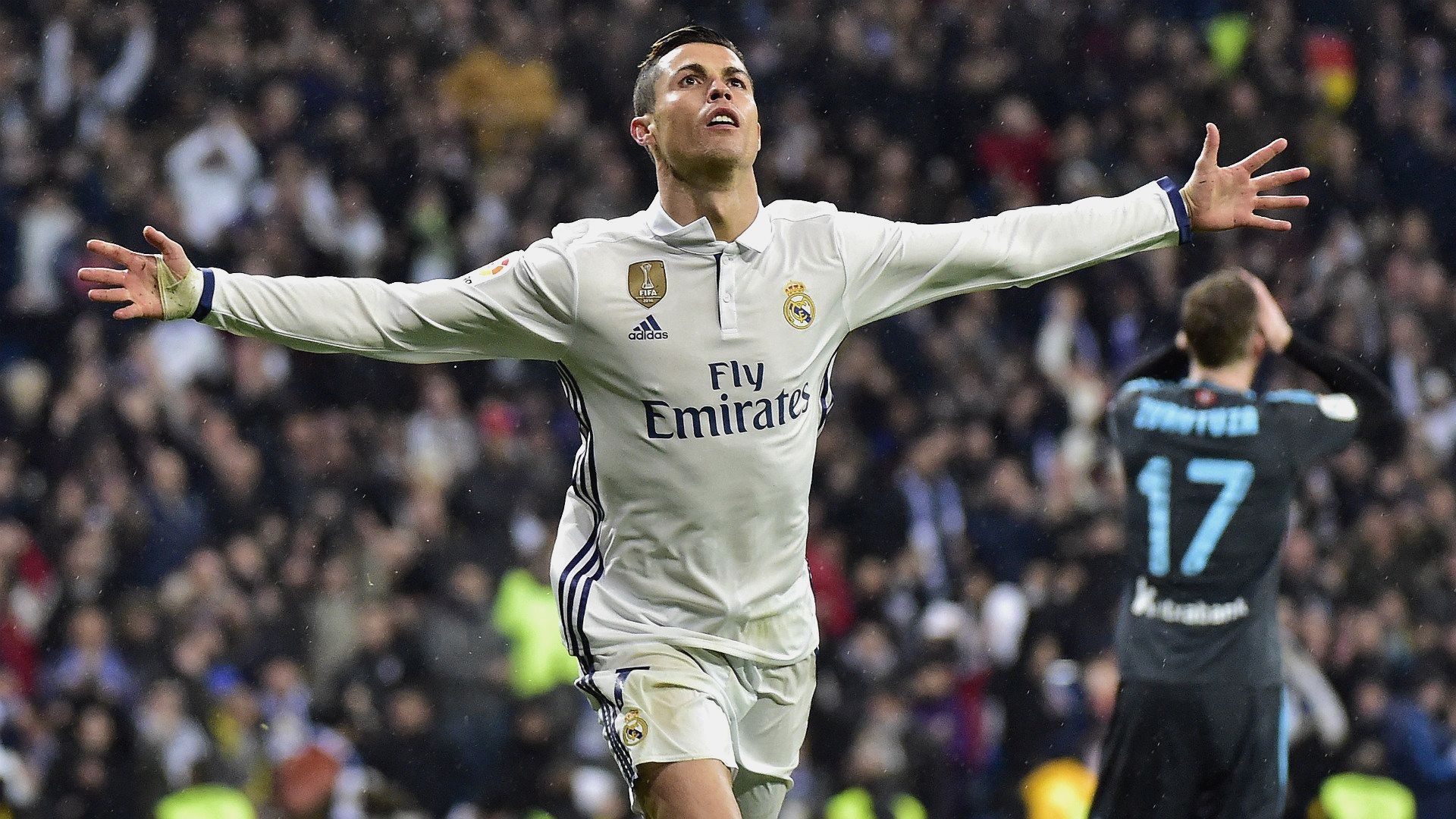 Cristiano Ronaldo esultanza Real Madrid, 1920x1080 Full HD, Laptop