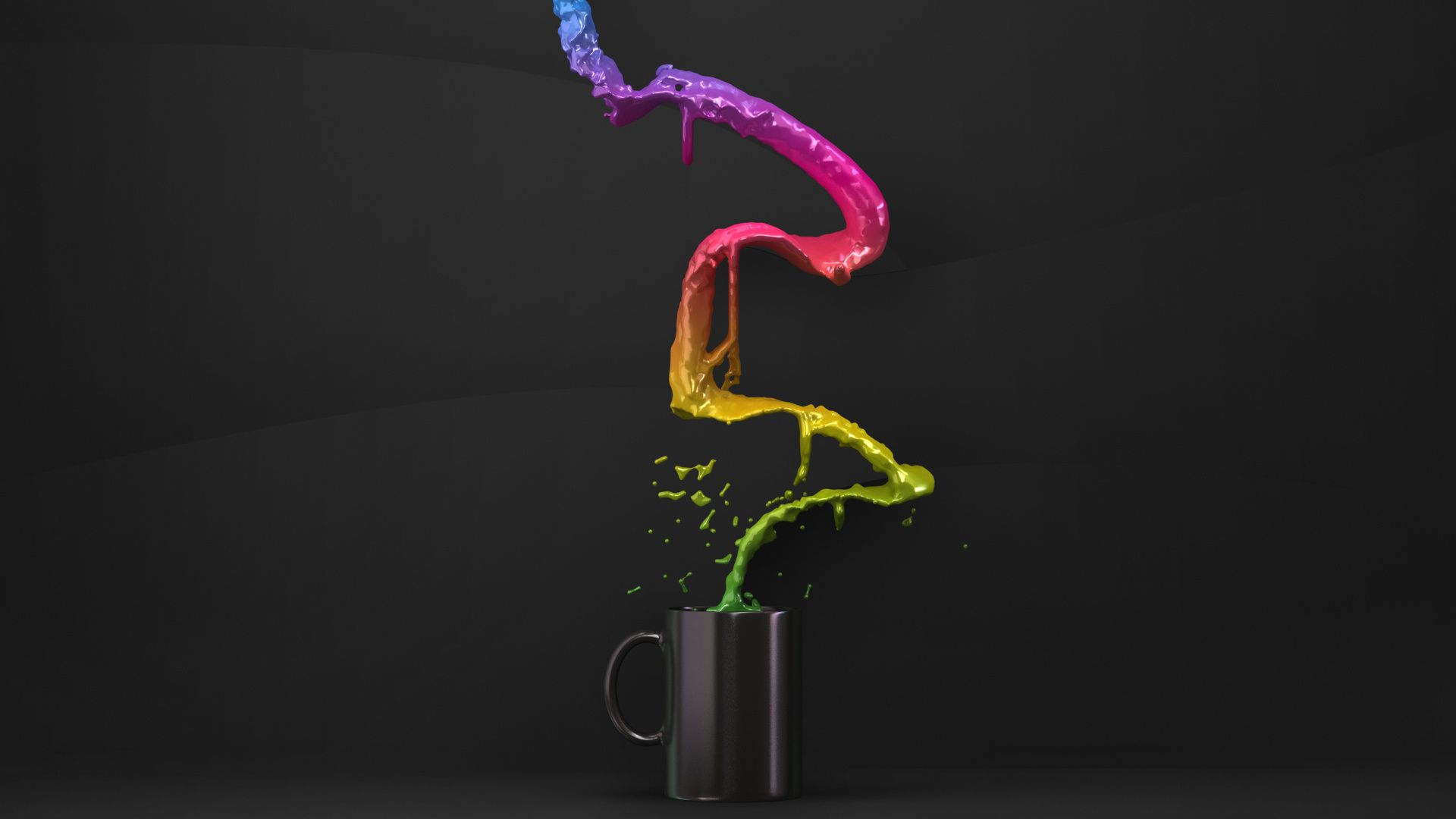 Tazza con schizzo colorato astratto, 1920x1080 Full HD 1080p, Desktop