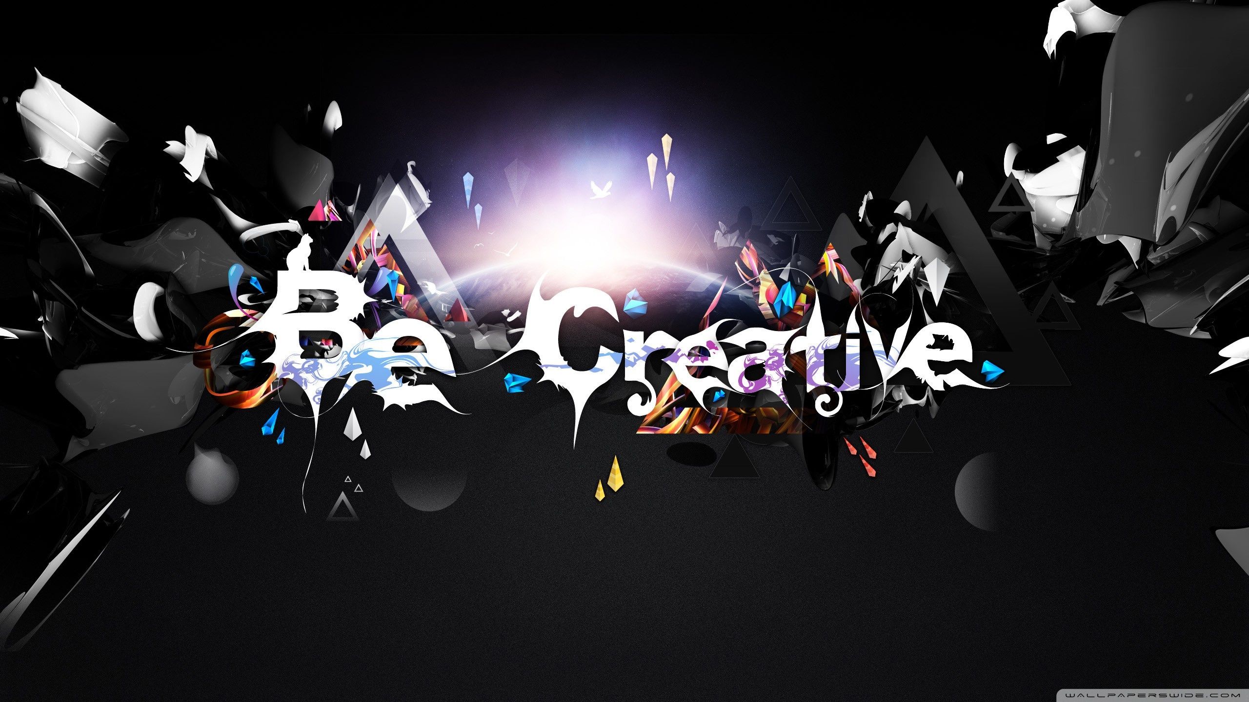 Scritta Be Creative astratta, 2560x1440 1440p, Desktop