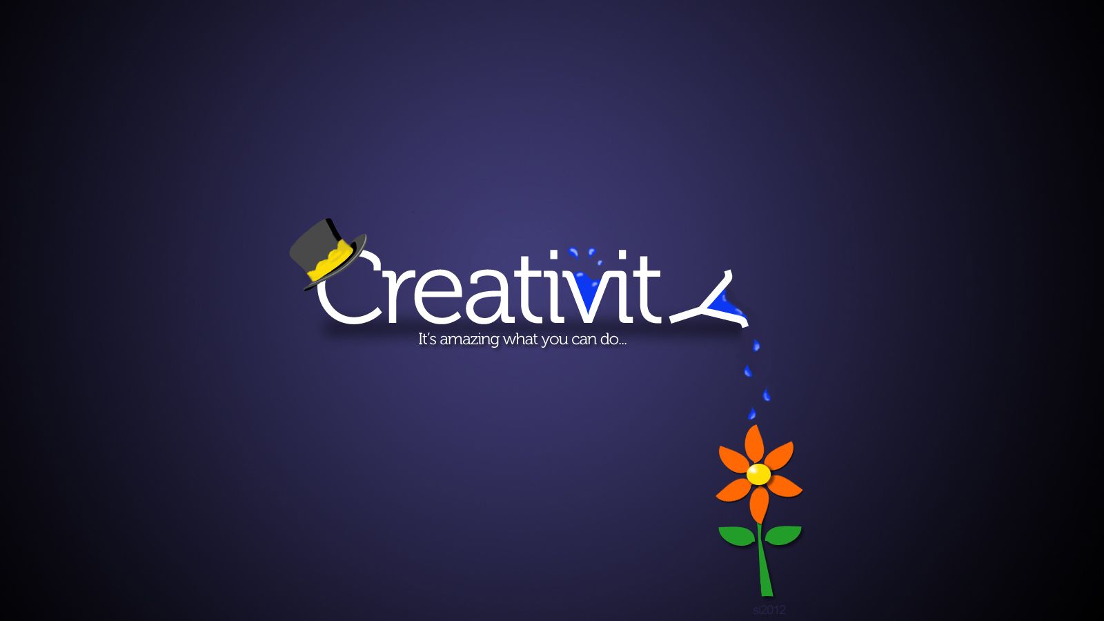 Creativity testo con fiore, 1600x900 900p, PC