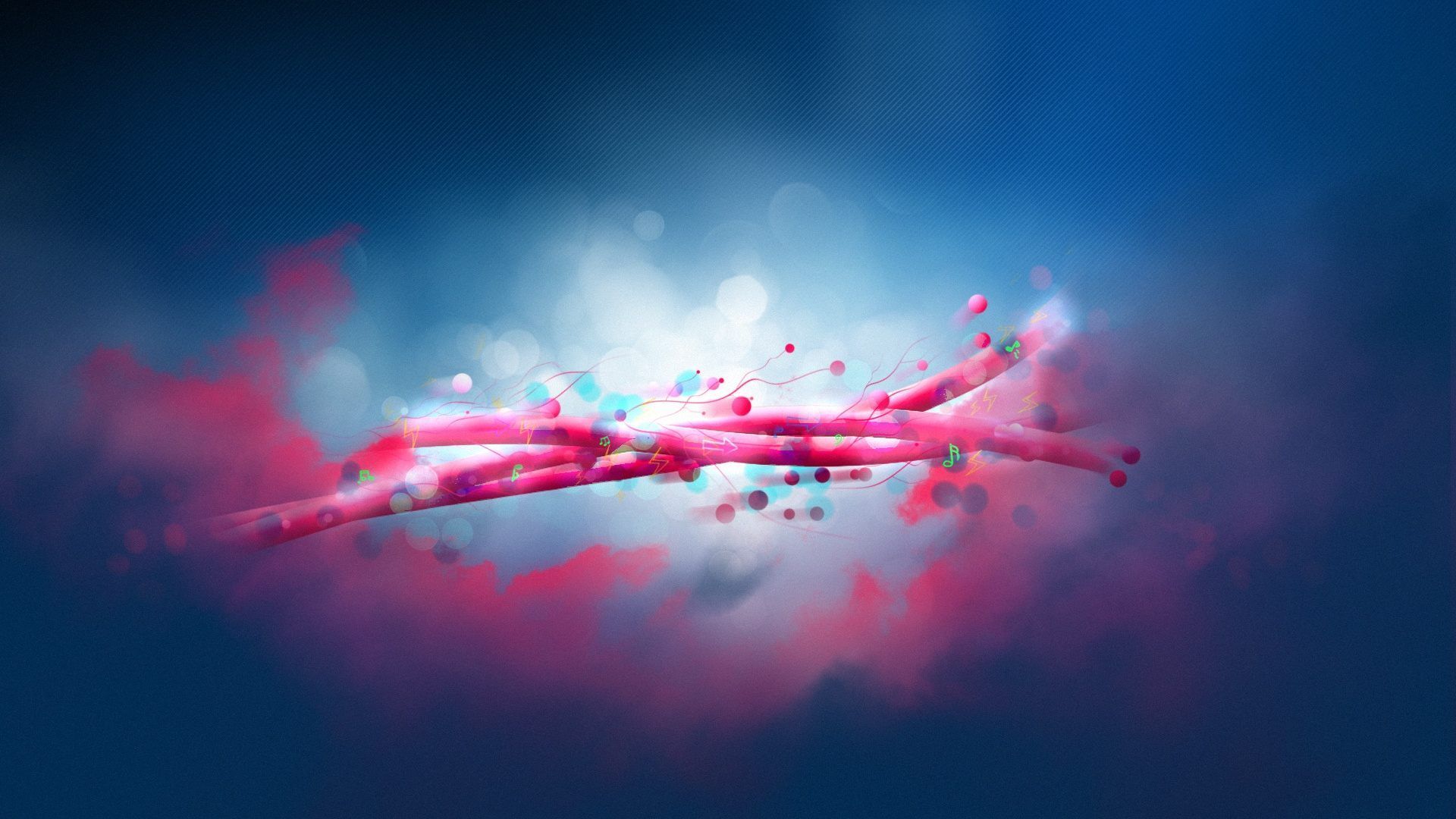 Astrazione rosa e blu fumo, 1920x1080 Full HD, PC Desktop