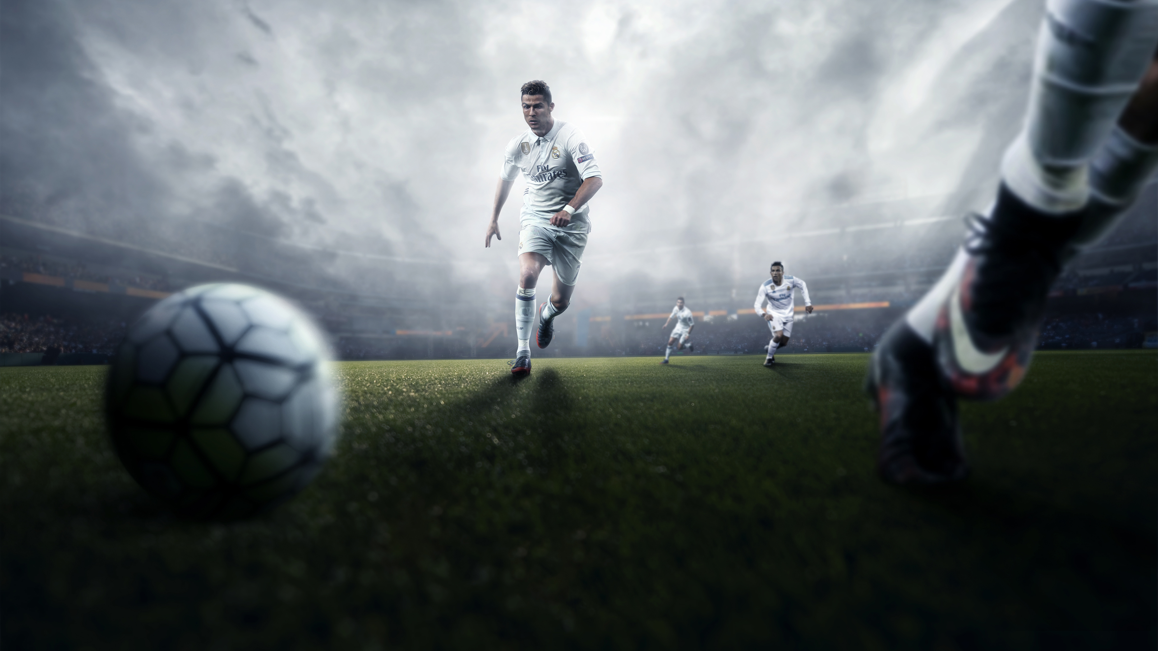 Cristiano Ronaldo campo calcio, 3840x2160 UHD, Monitor 4K