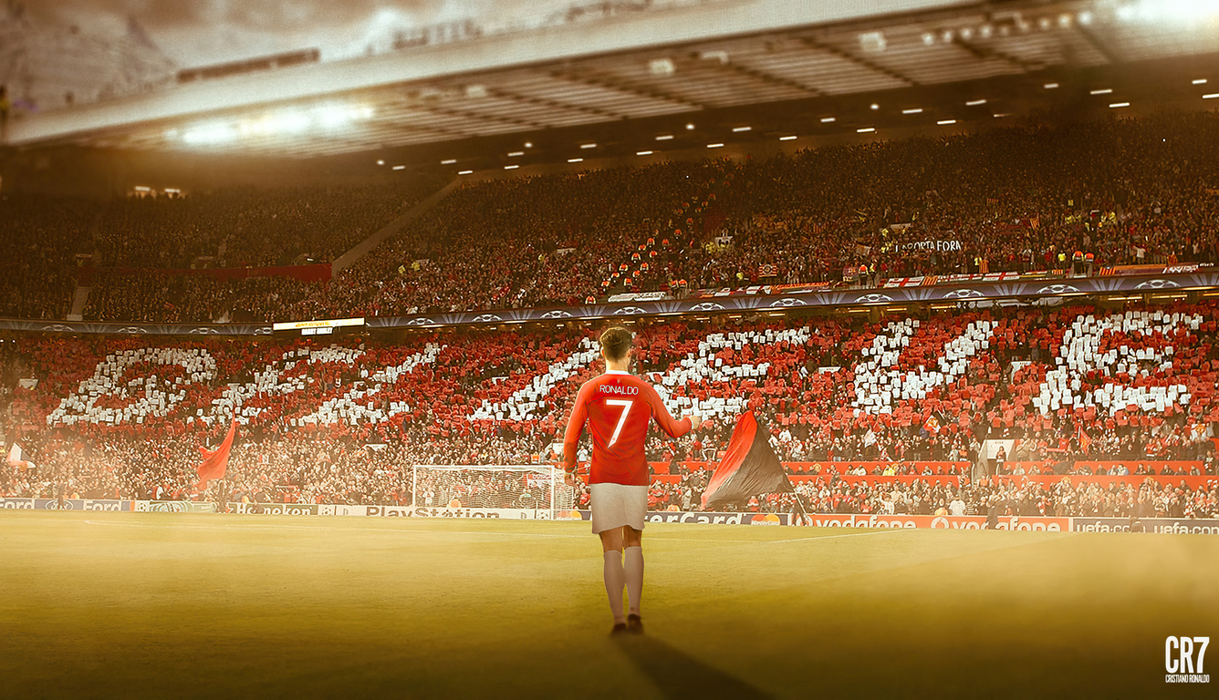 Cristiano Ronaldo stadio Manchester, 1336x768 720p, Laptop