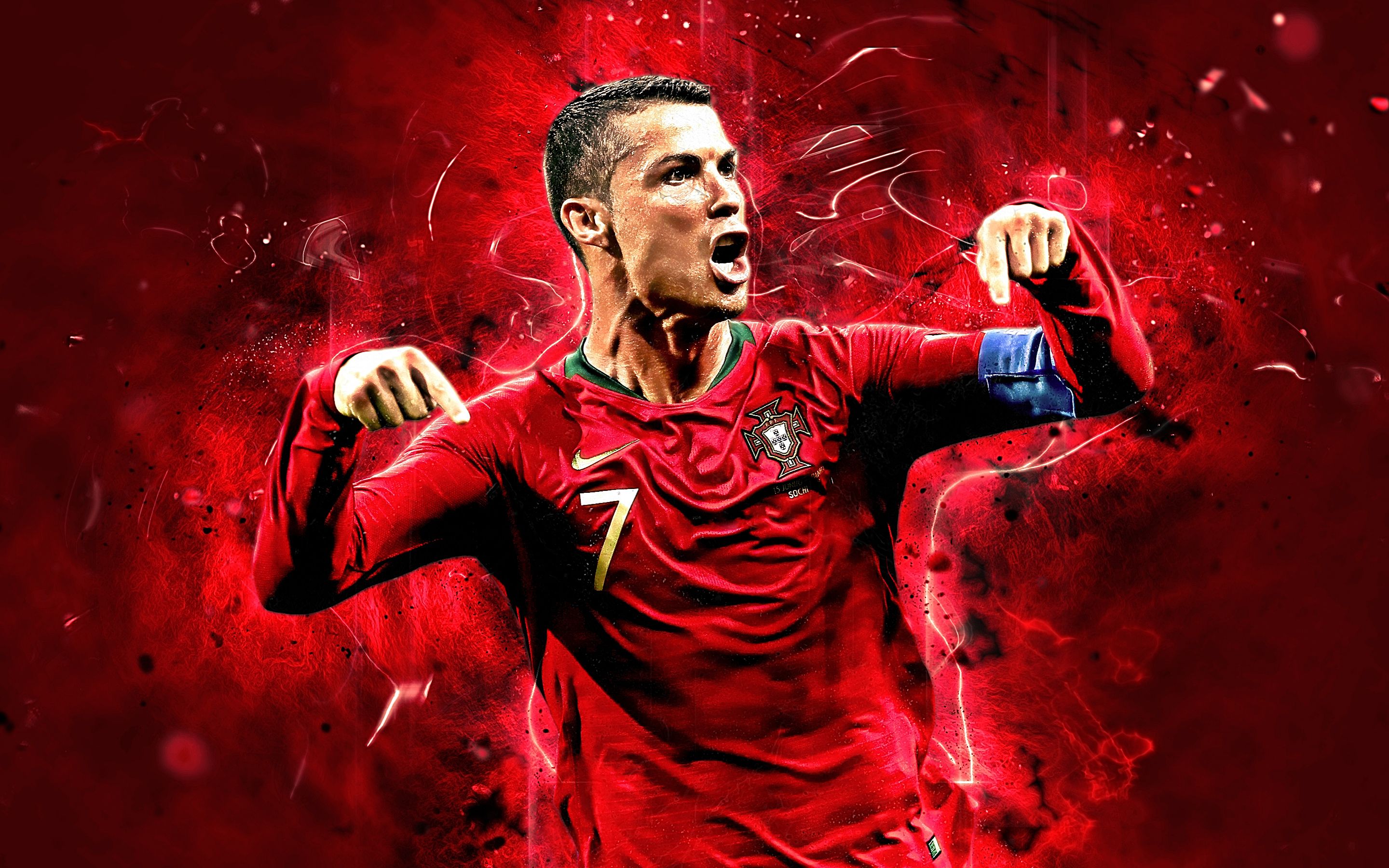 Cristiano Ronaldo Portogallo esultanza, CR7, 2880x1800 WQXGA, Laptop