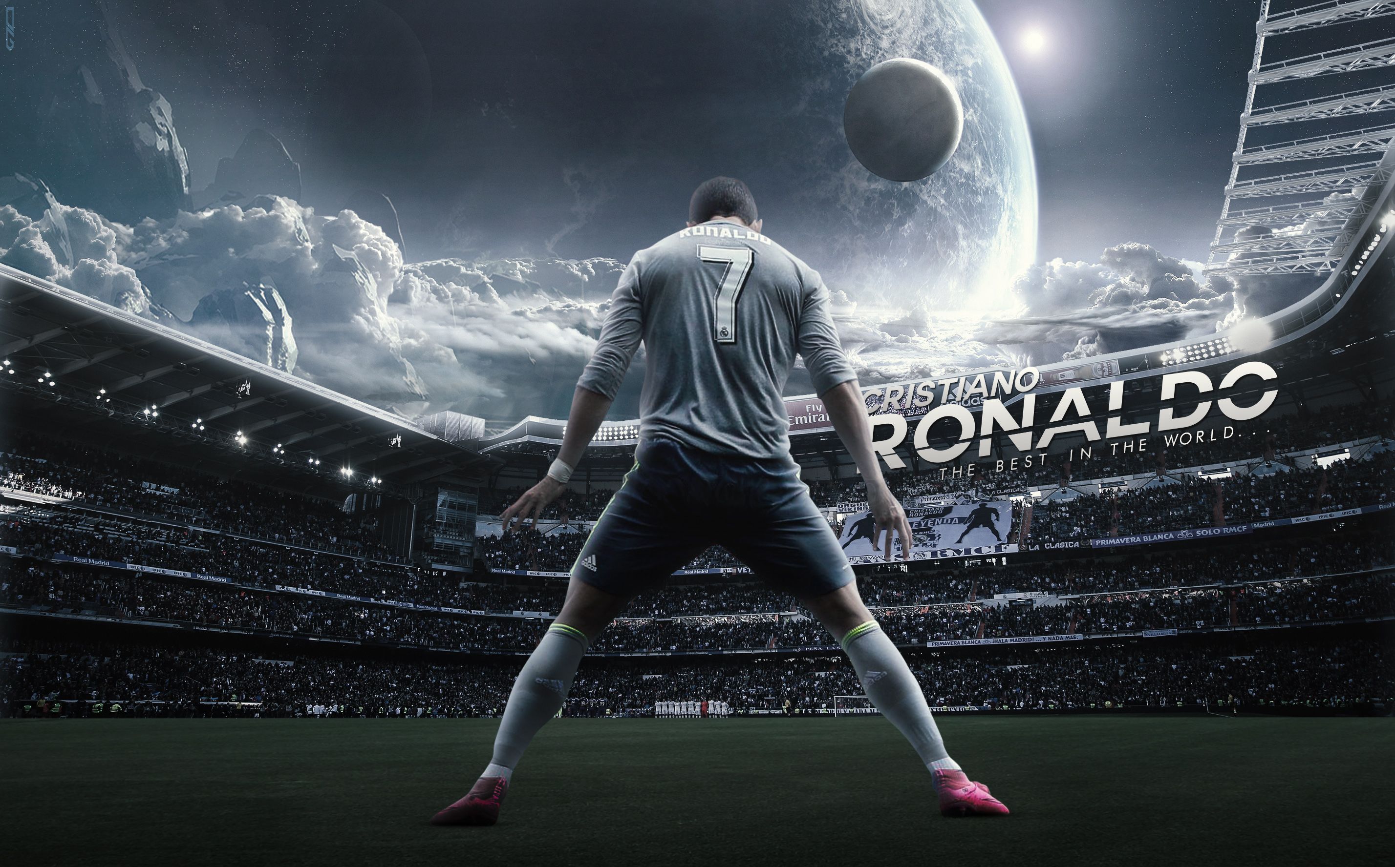Cristiano Ronaldo stadio calcio, 2855x1776 WQXGA, Desktop