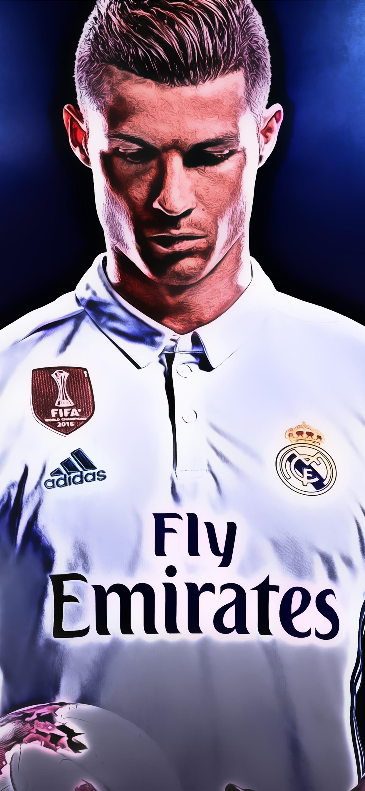 Cristiano Ronaldo Real Madrid, Liga spagnola, 1242x2688 Verticale, Mobile