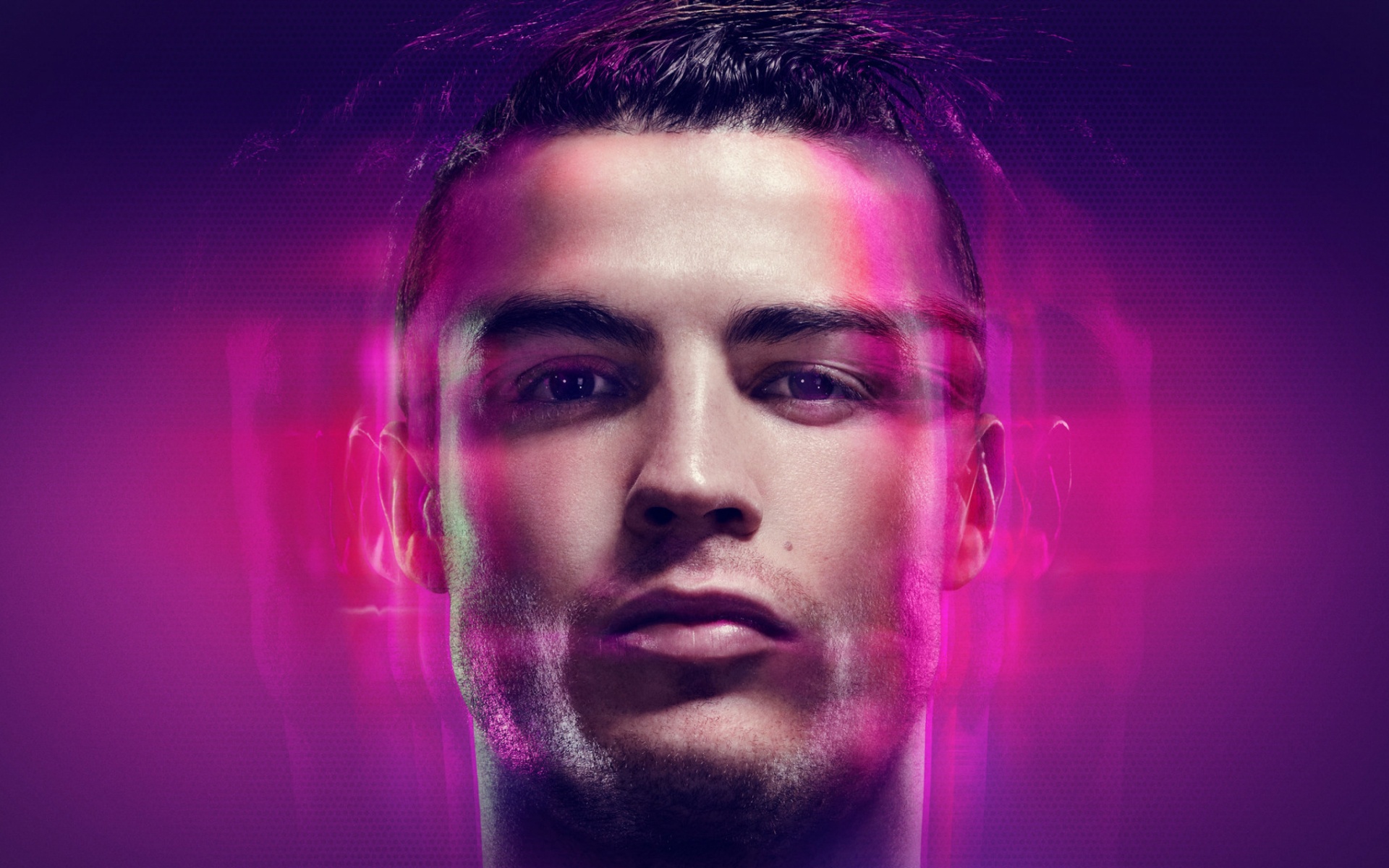 Cristiano Ronaldo neon viola, 1920x1200 Full HD+ WUXGA, Laptop