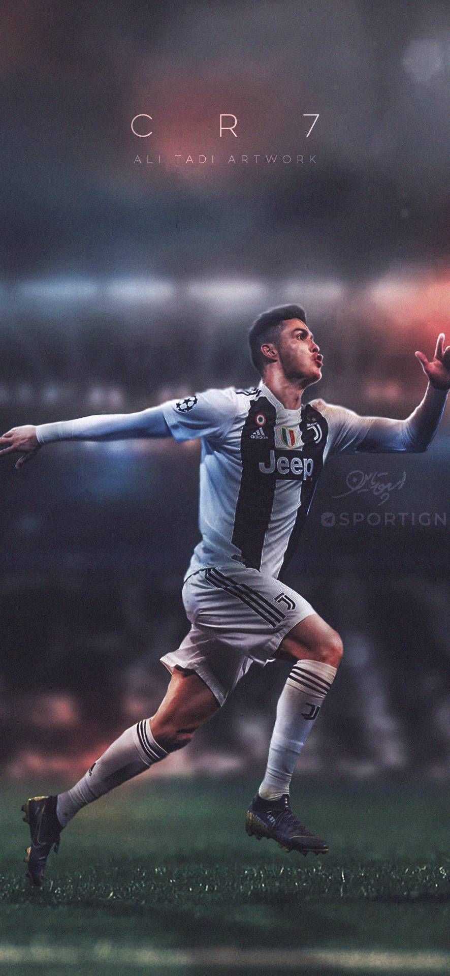 Cristiano Ronaldo Juventus esultanza, 886x1920 Full HD Verticale, Smartphone