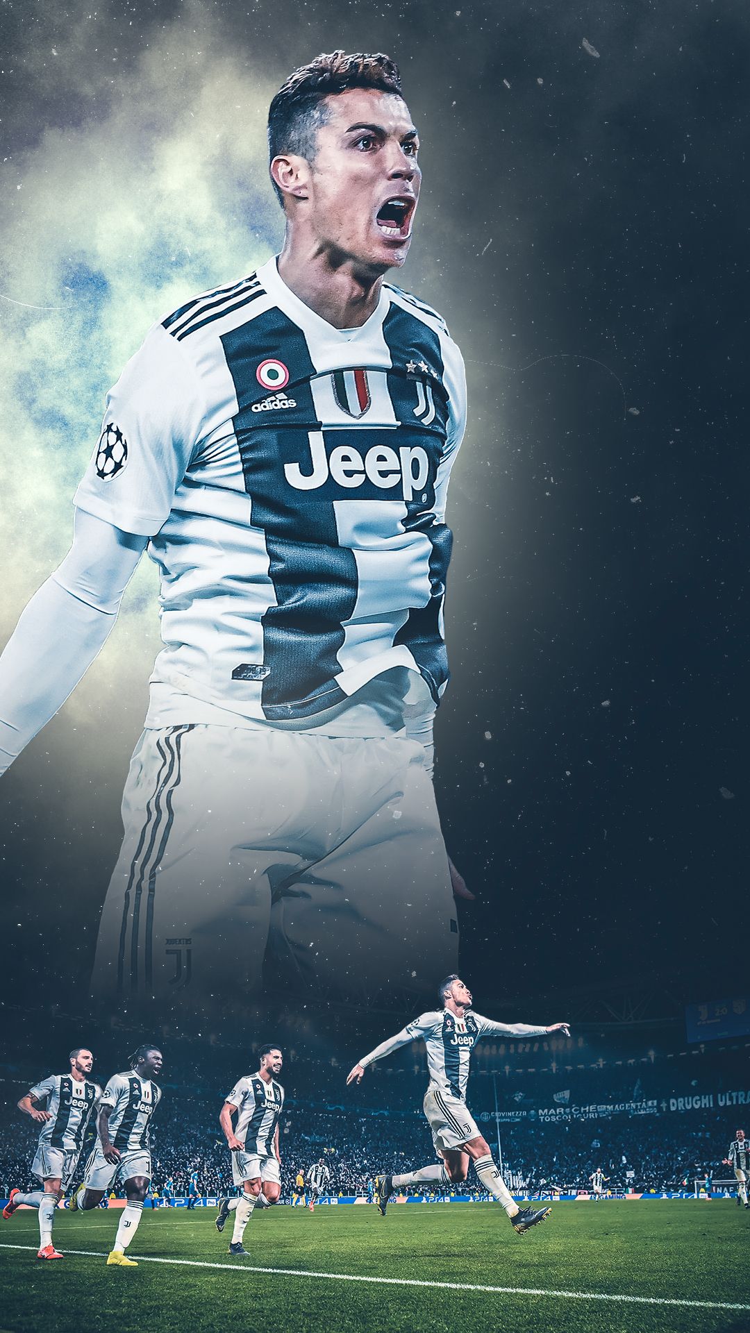 Cristiano Ronaldo Juventus esultanza, 1080x1920 Full HD Verticale, Samsung Galaxy