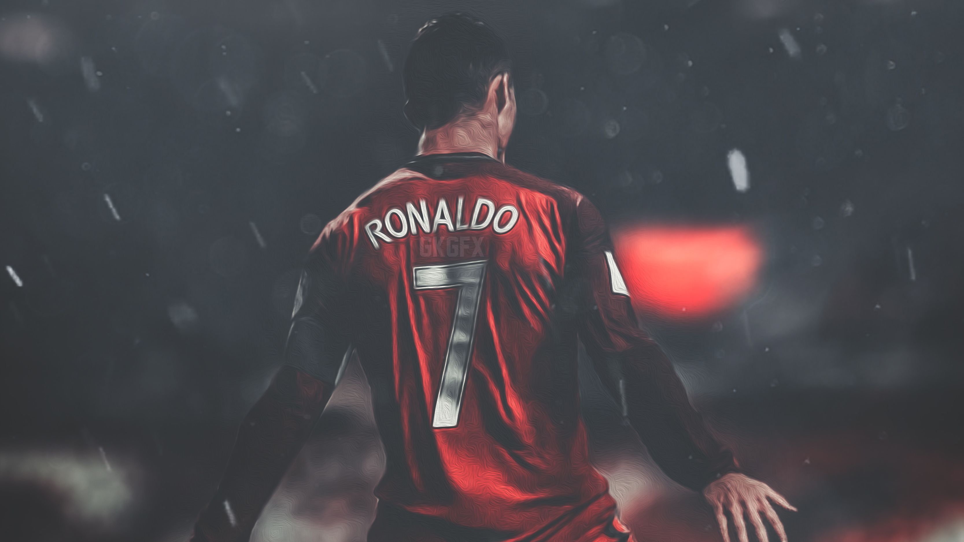 Ronaldo maglia rossa, 3334x1875 2K, Monitor Gaming