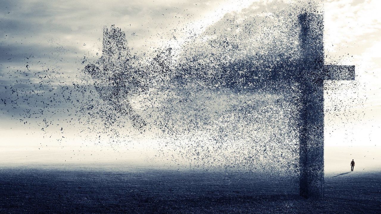 Croce che si disintegra nel cielo, 1280x720 720p, Laptop