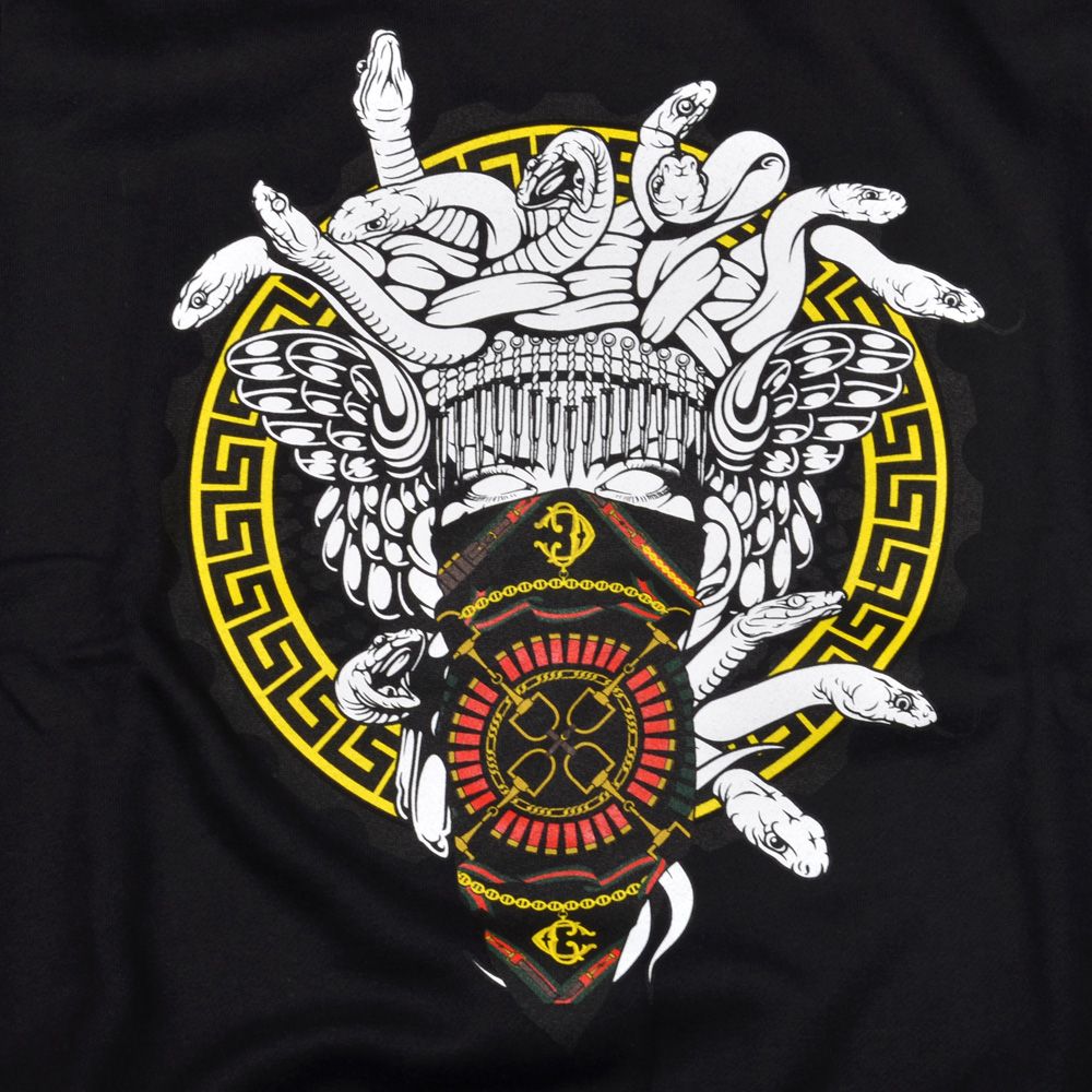 Medusa logo Crooks Castles nero, 1000x1000 HD, Laptop
