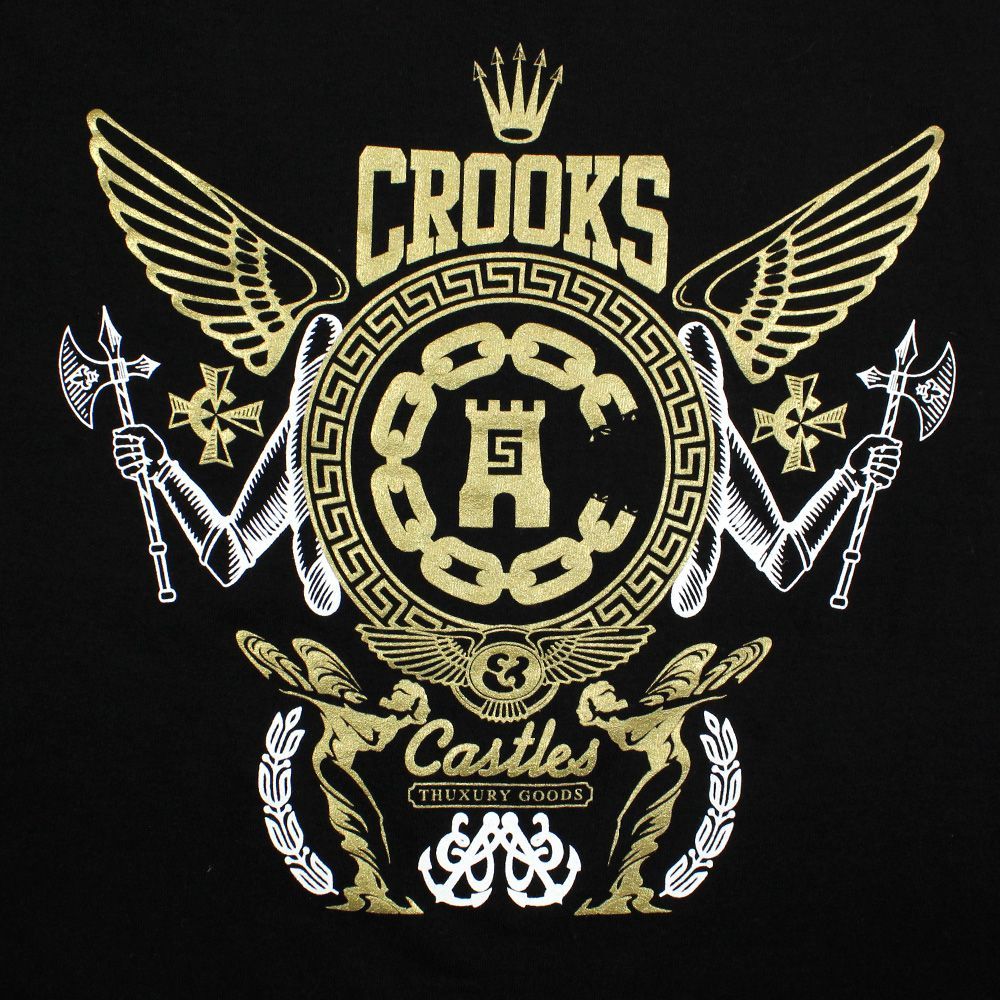 Logo Crooks and Castles dorato, 1000x1000 HD, PC Desktop