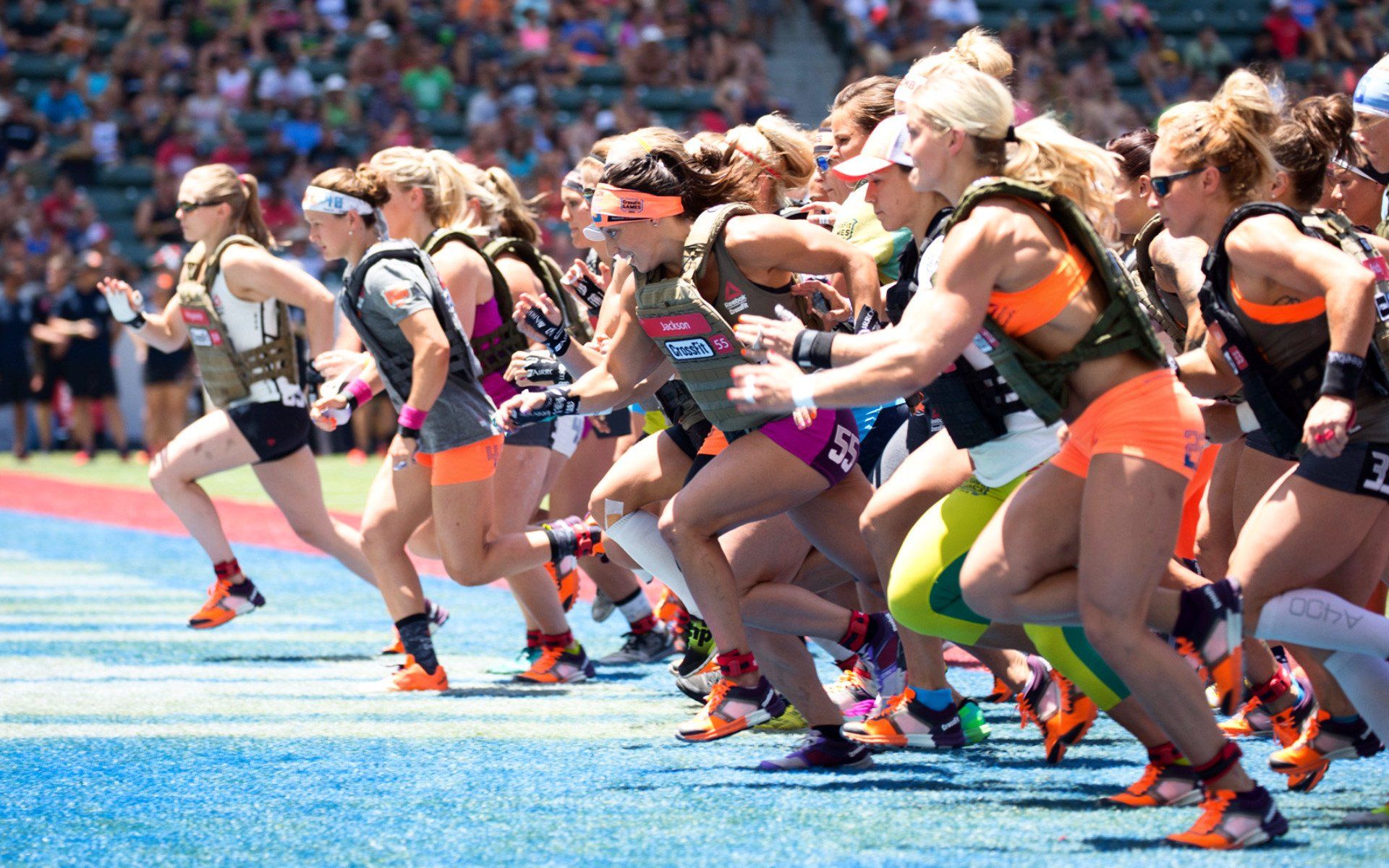Atlete CrossFit in partenza gara, 1920x1200 Full HD+, Laptop