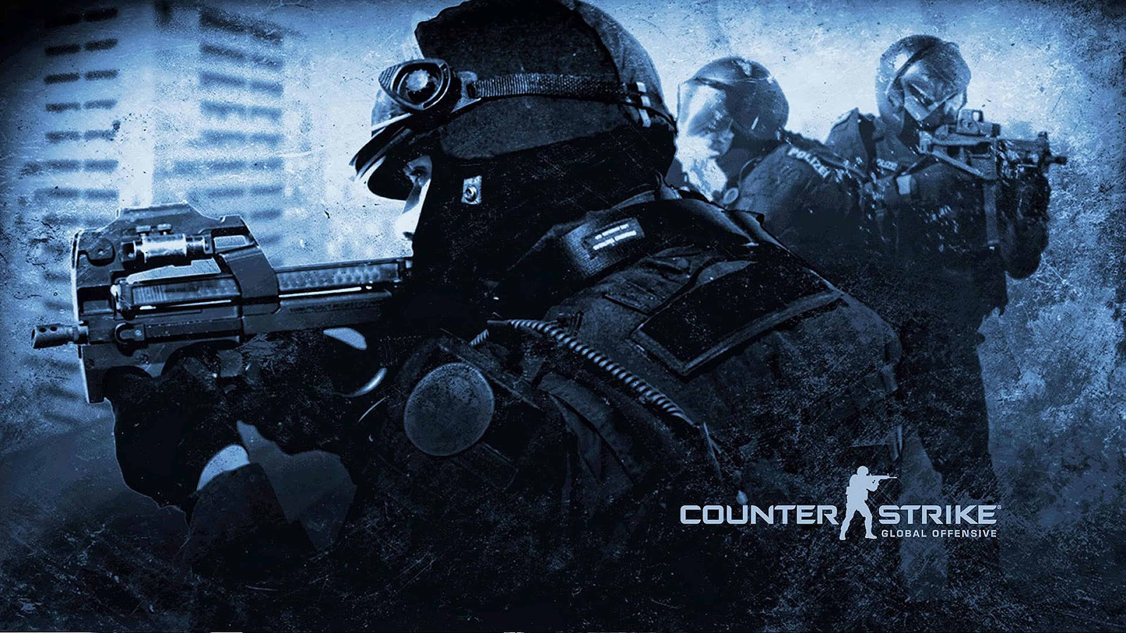 Soldati SWAT Counter-Strike blu, 3840x2160 4K Ultra HD, Monitor 4K