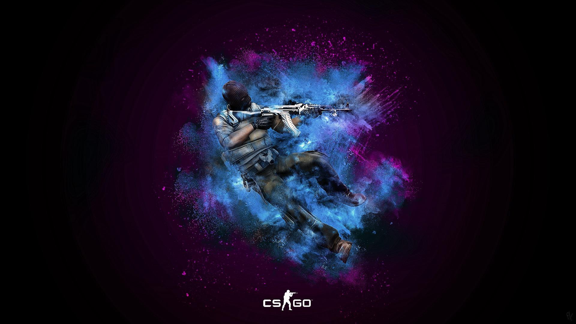 Soldato CS:GO esplosione colorata, 1920x1080 Full HD, PC Desktop