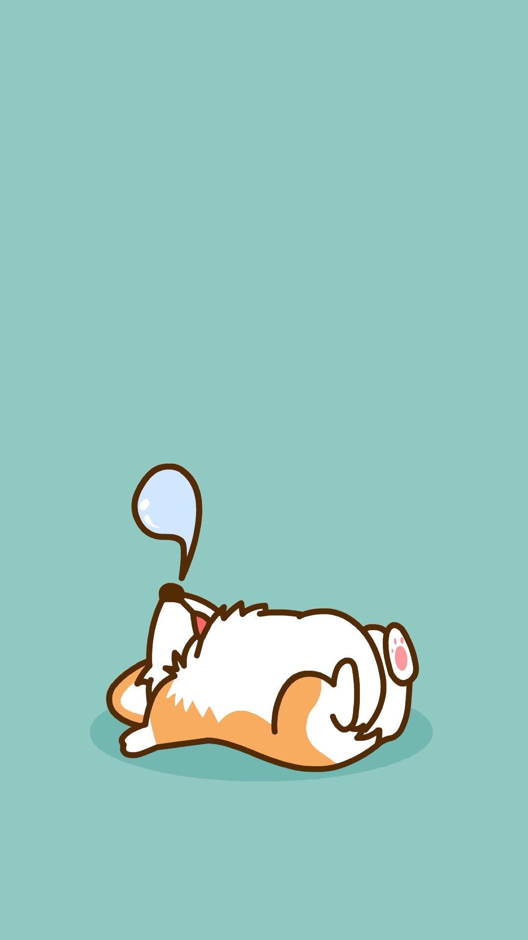 Cane corgi cartone animato, 1080x1920 Full HD Verticale, iPhone