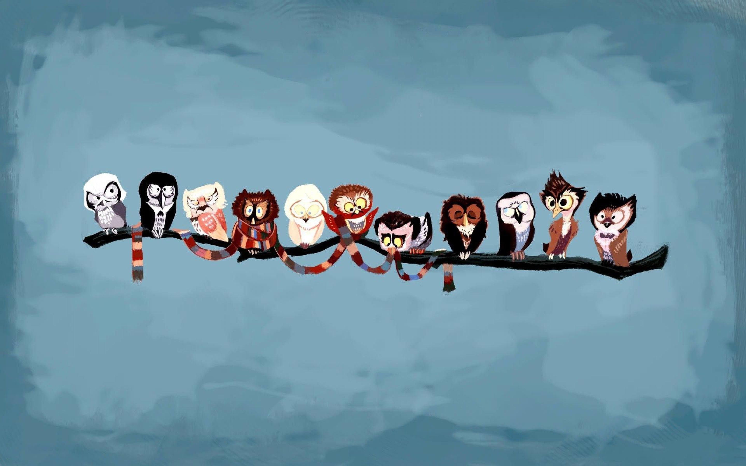 Personaggi cartoon su ramo, 2880x1800 2K, PC