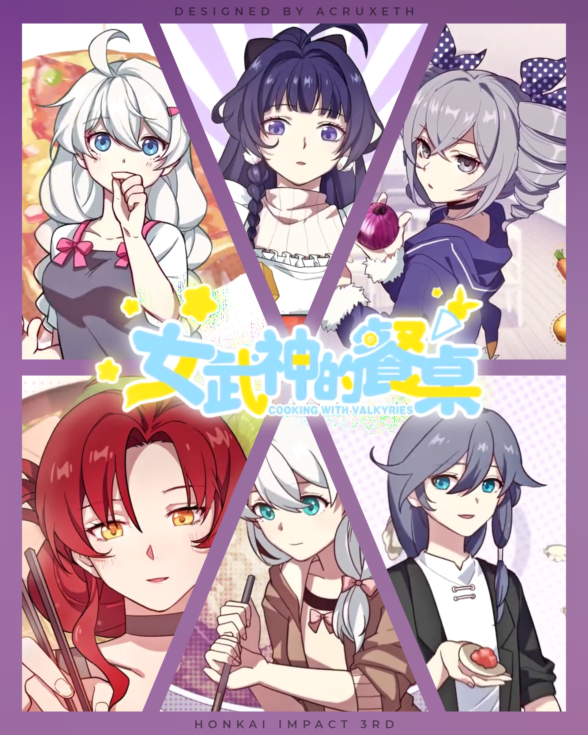 Honkai Impact cucina con Valchirie, 1920x2400 Full HD Verticale, iPhone