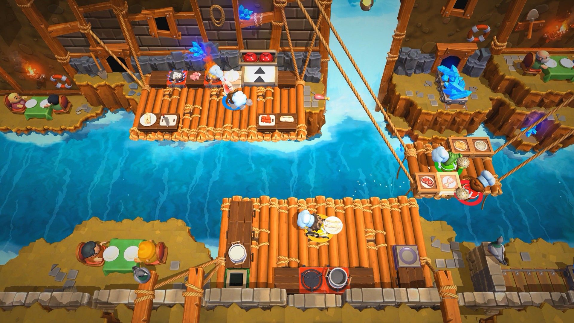 Overcooked cucine galleggianti mare, 1920x1080 Full HD 1080p, PC