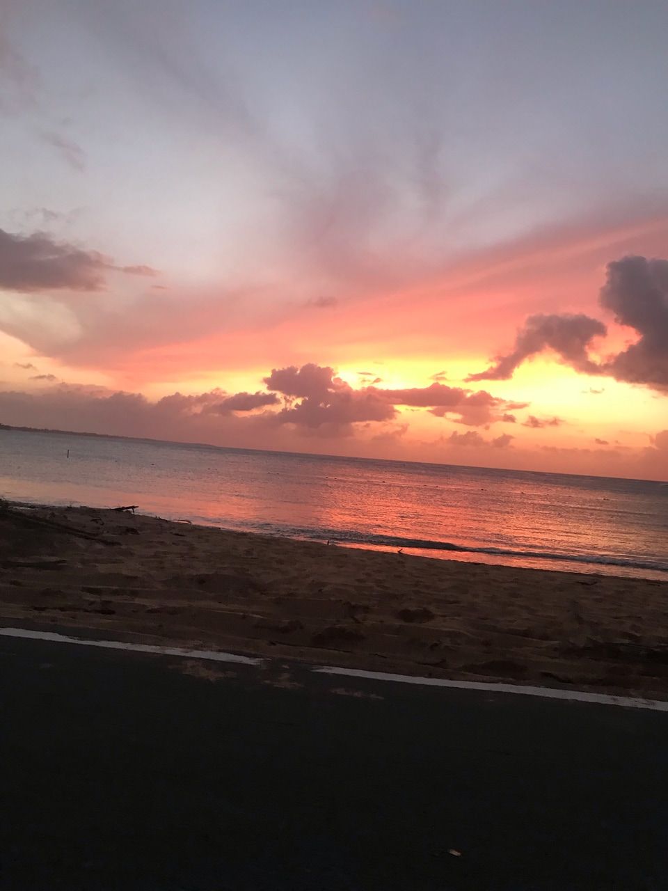 Tramonto su spiaggia, 960x1280 Verticale, Mobile
