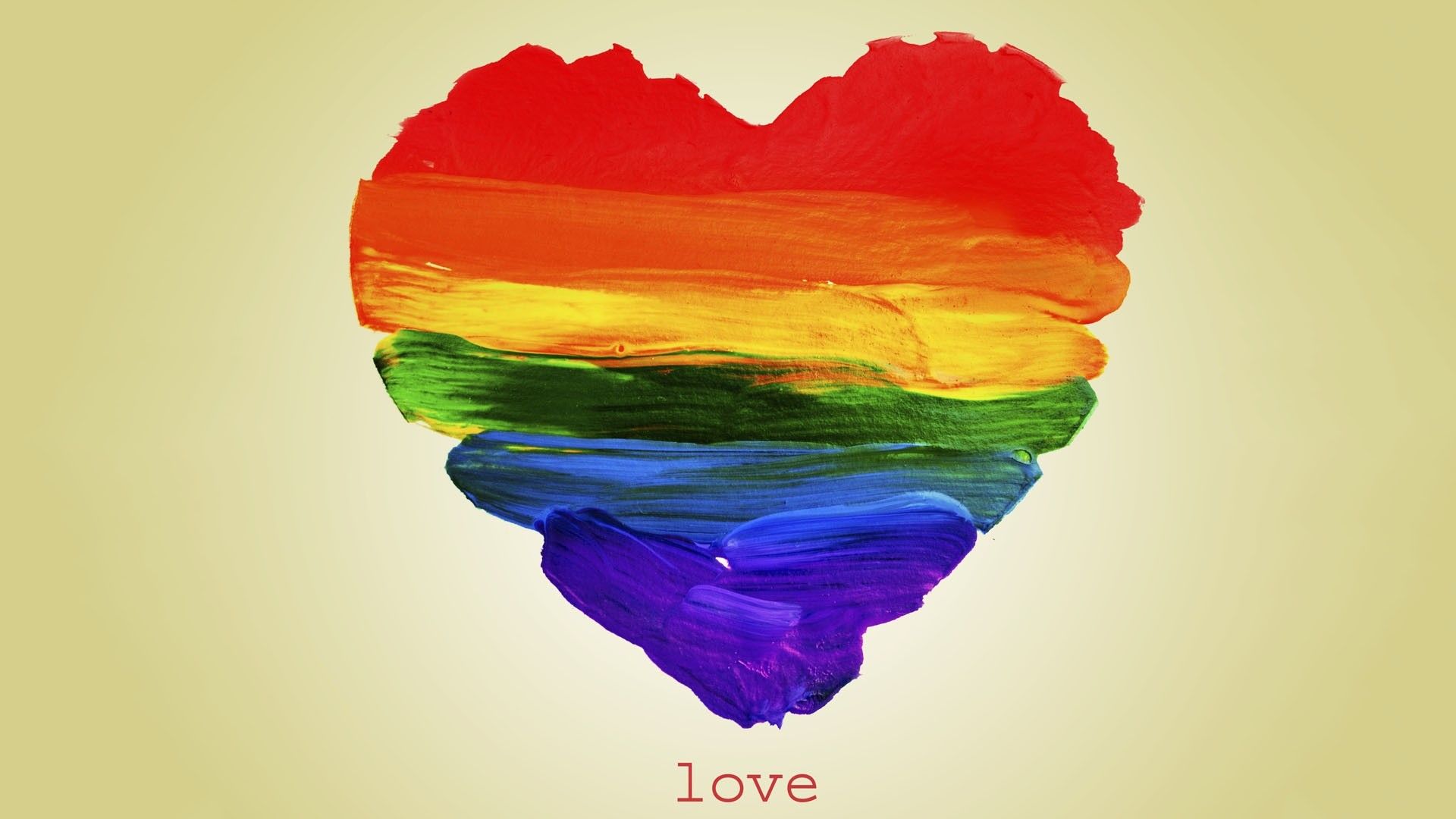 Cuore arcobaleno dipinto amore, 1920x1080 Full HD 1080p, Desktop