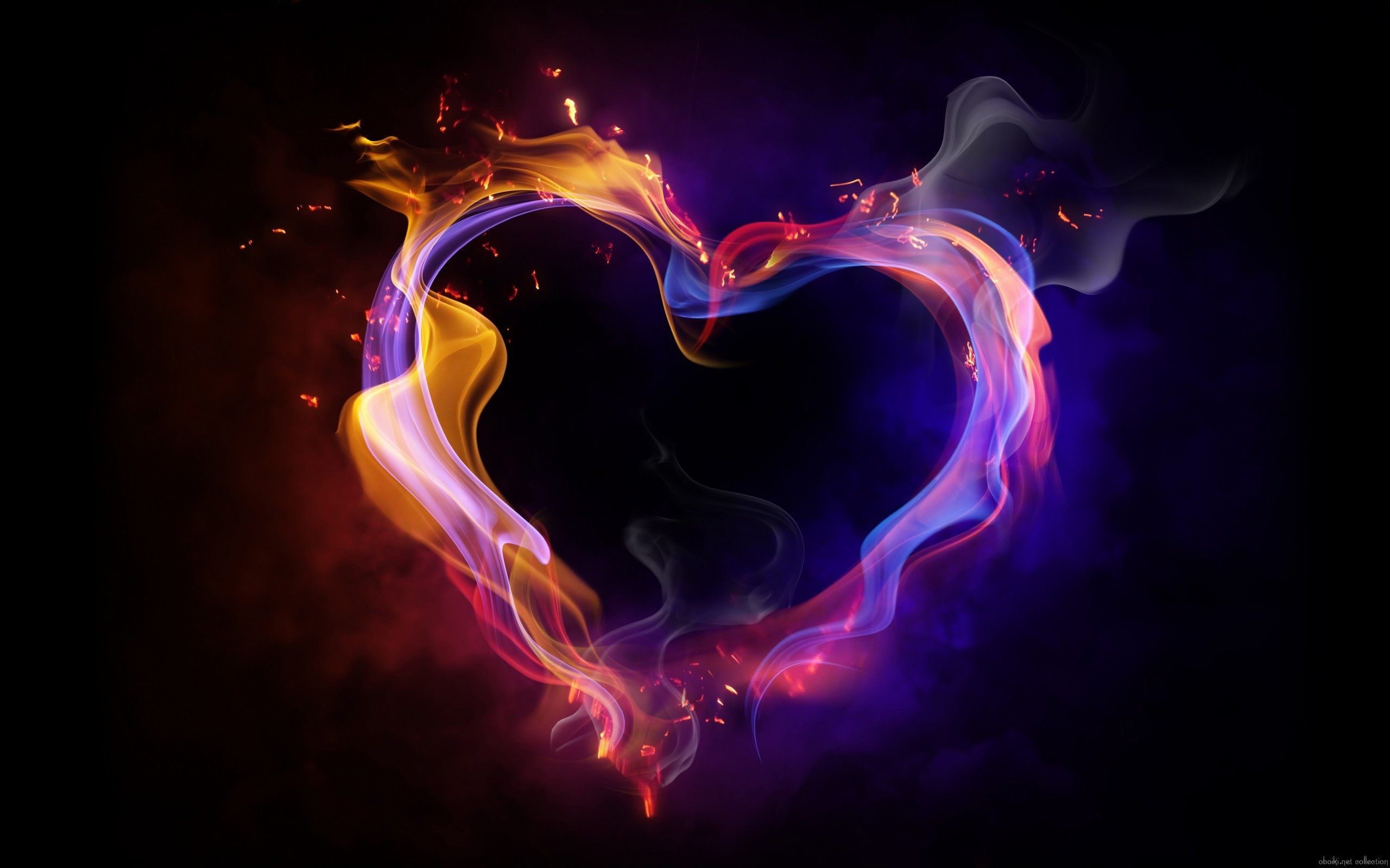 Cuore fumo arcobaleno colorato, 2560x1600 2K+, PC