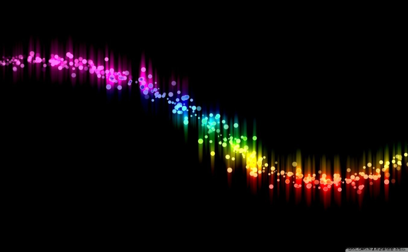 Onda arcobaleno particelle luminose, 1353x837 720p, PC