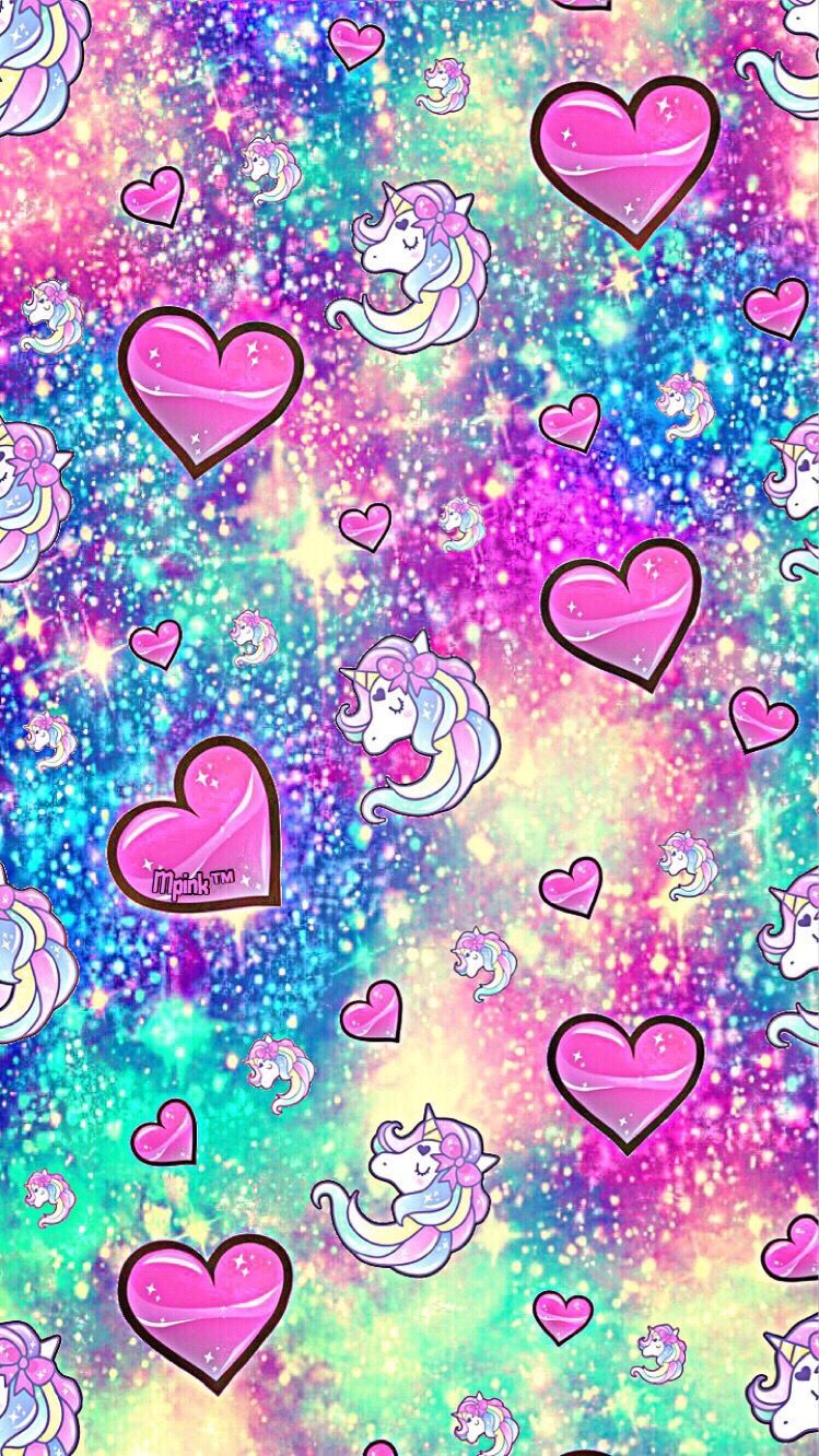 Unicorni e cuori arcobaleno, 749x1332 Full HD Verticale, iPhone