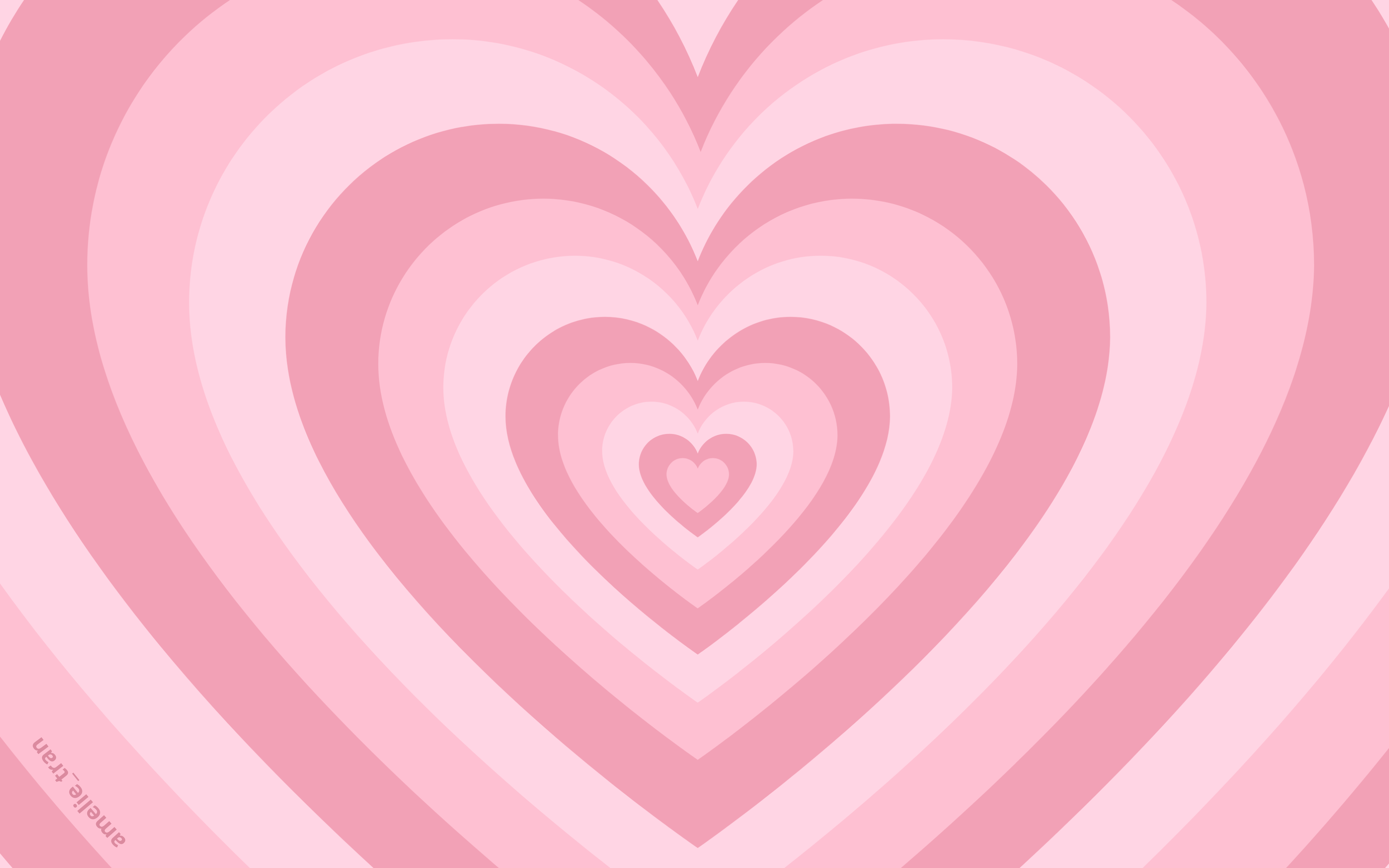 Cuori concentrici rosa, 3840x2400 4K Ultra HD, Monitor 4K
