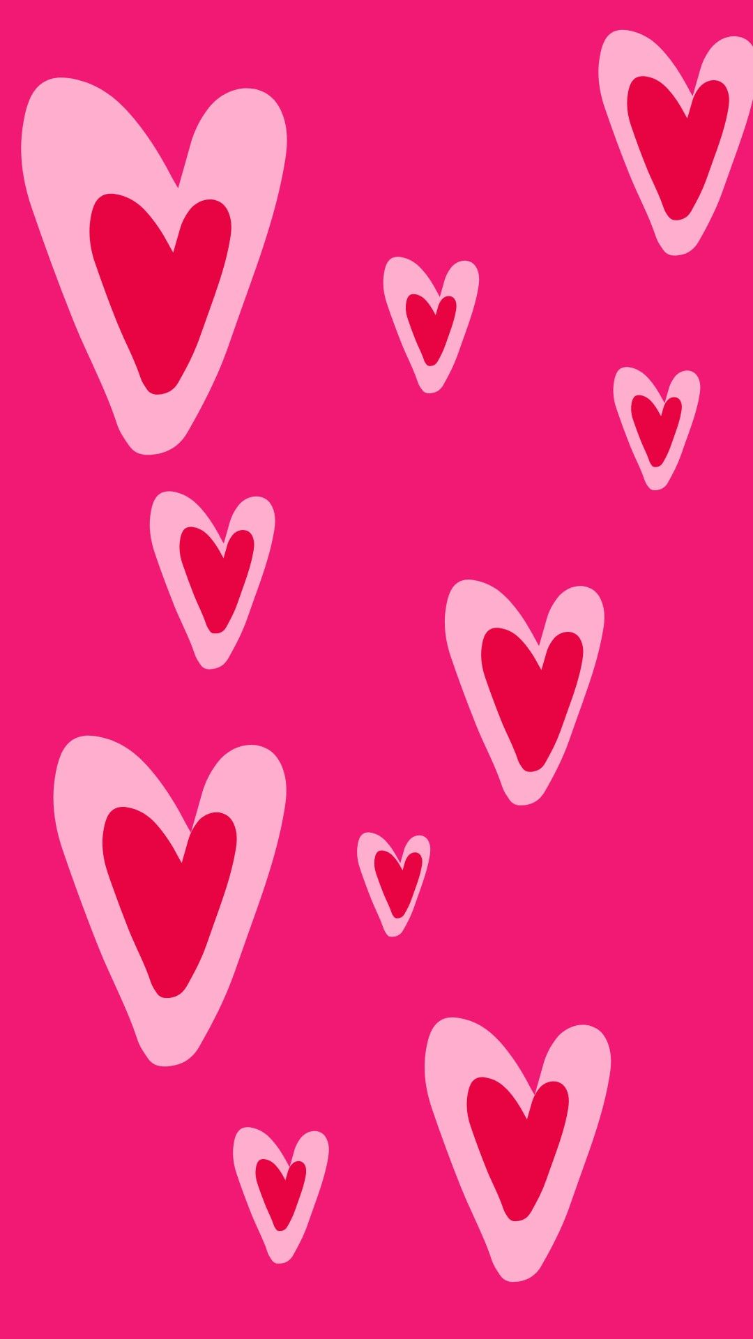 Cuori rosa e rossi, 1080x1920 Verticale, Telefono