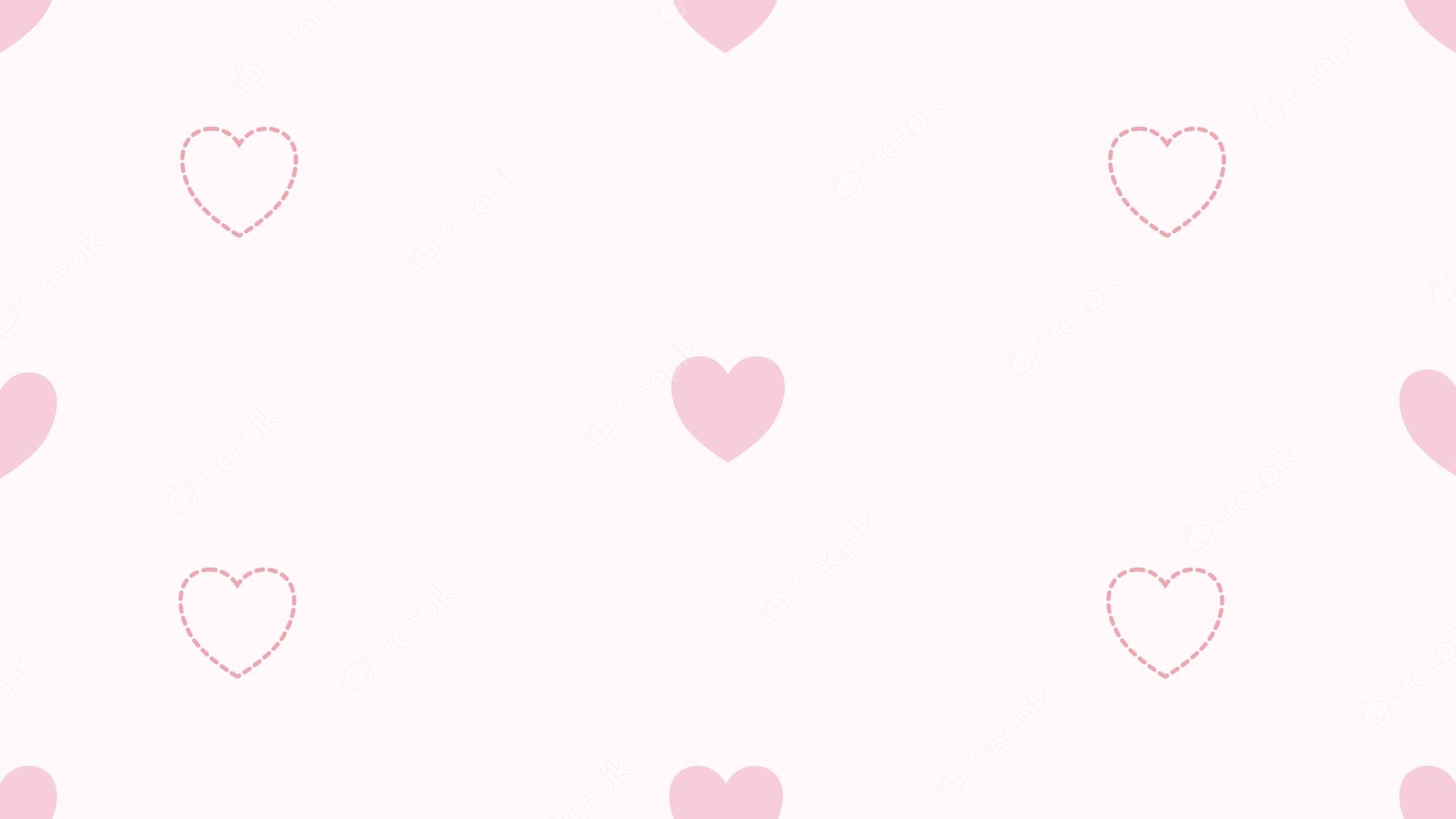 Cuori rosa pattern seamless, 2000x1125 2K, Laptop