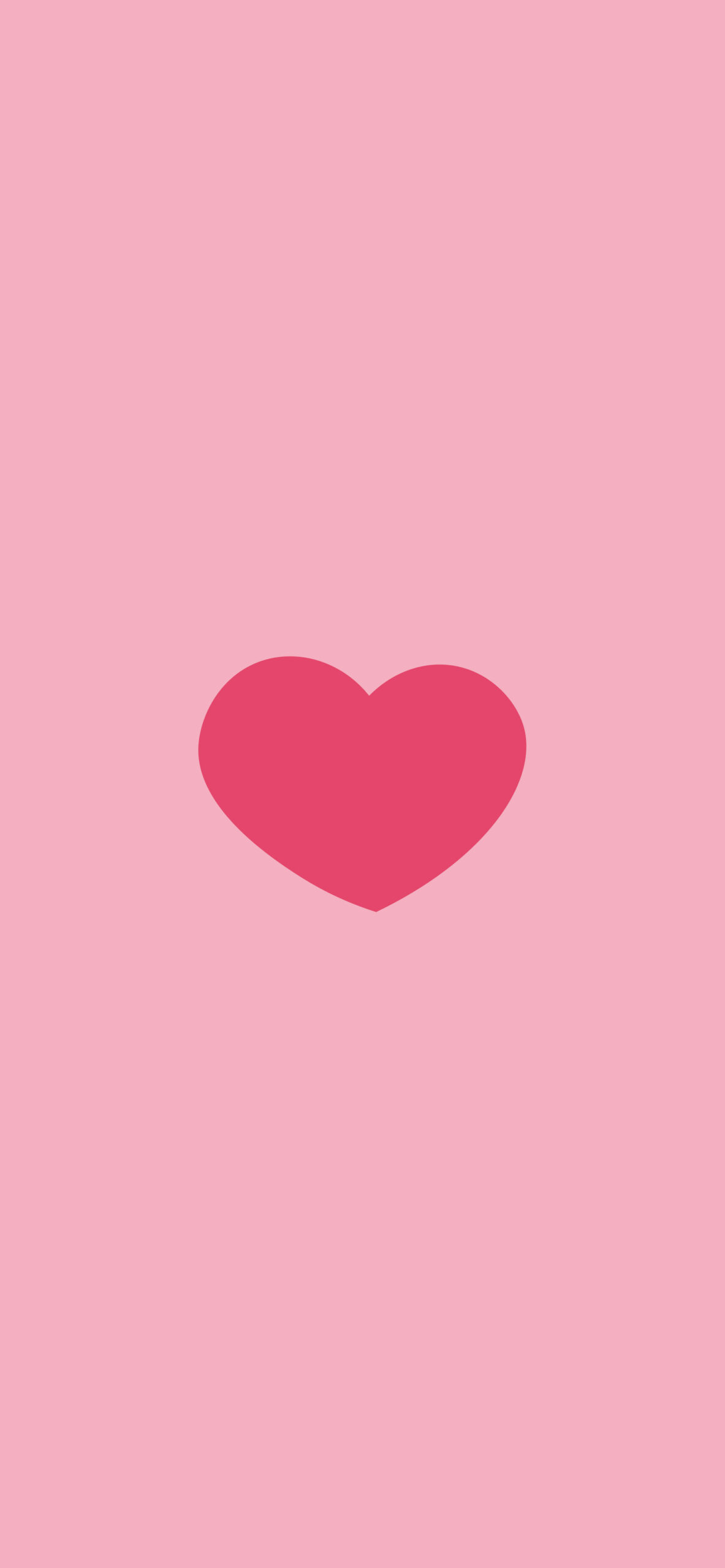 Cuore rosa centrato, 1183x2560 Verticale, Mobile