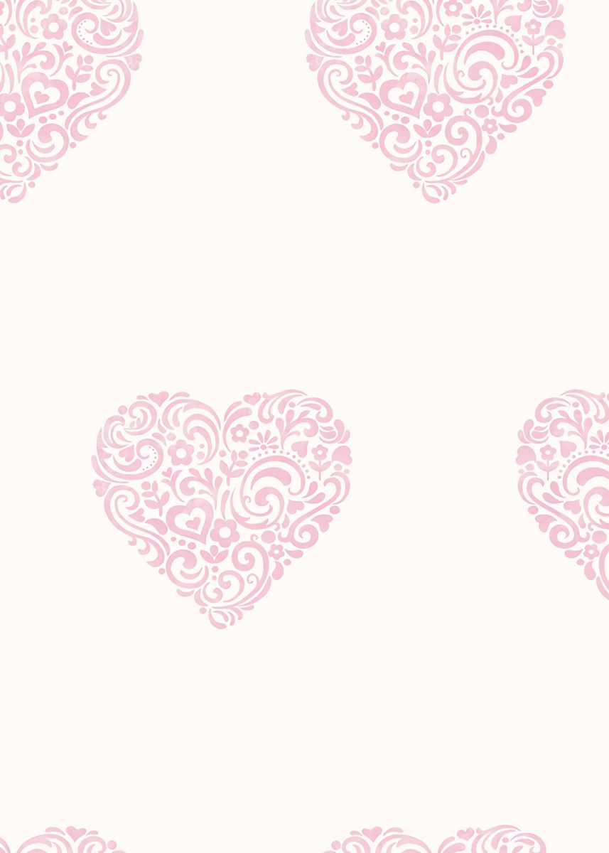 Cuori rosa decorativi pattern, 857x1200 Verticale, OnePlus
