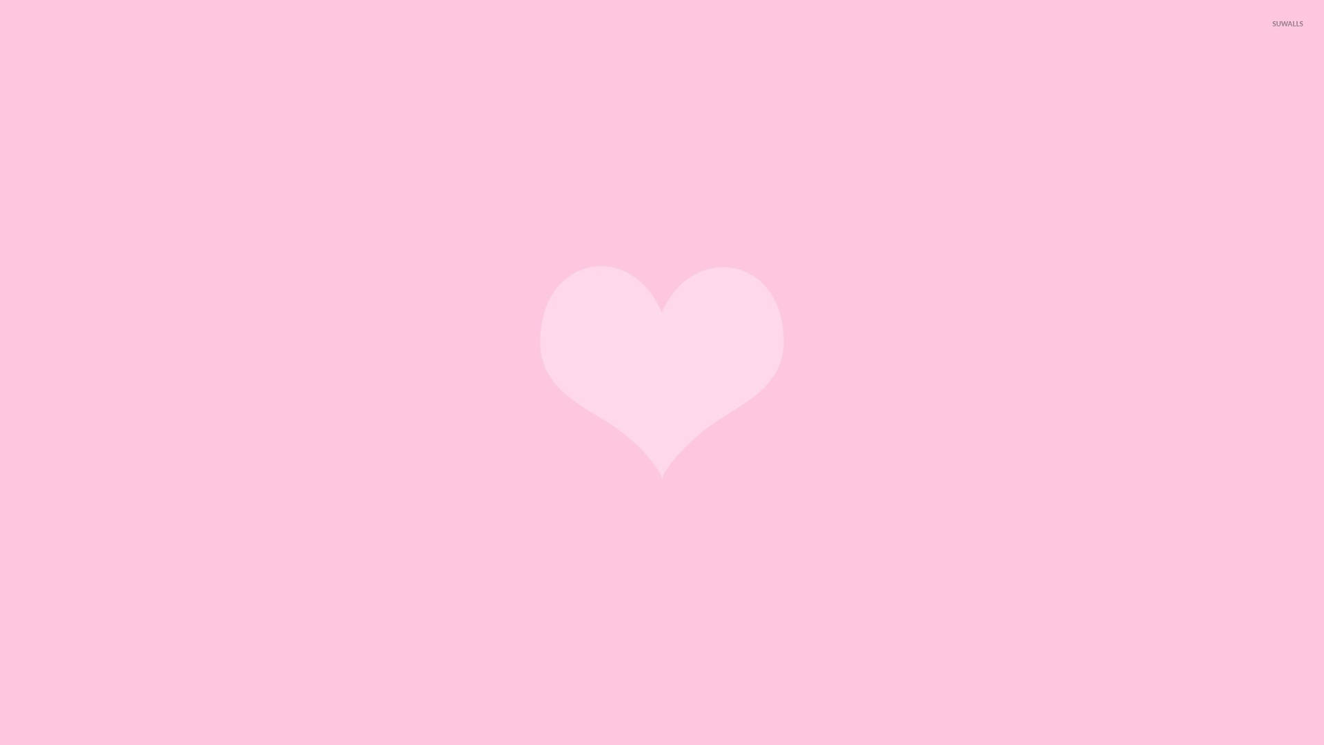 Cuore rosa pastello minimalista, 1920x1080 Full HD, PC Desktop
