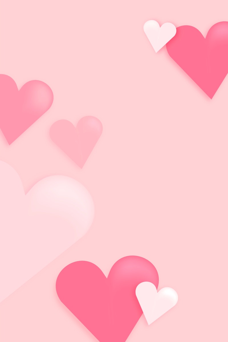 Cuori rosa carta 3D, 800x1200 Full HD Verticale, Smartphone