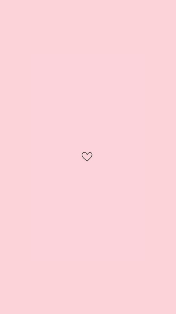 Cuoricino contorno su rosa, 736x1309 Verticale, Mobile