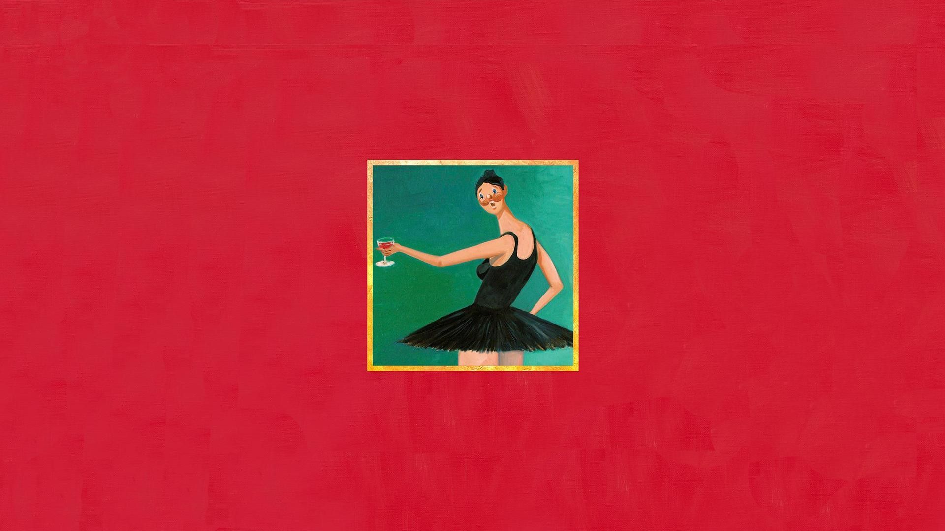 ballerina copertina Kanye West rosso, Ye, 1920x1080 Full HD, PC